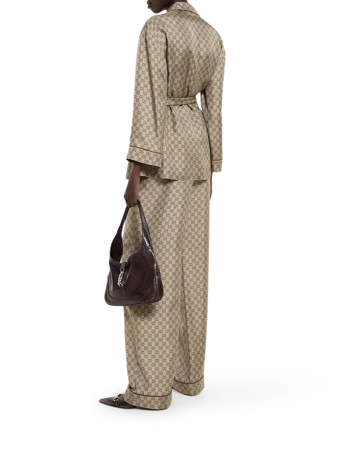PRINTED SILK TWILL TROUSERS - Image 3
