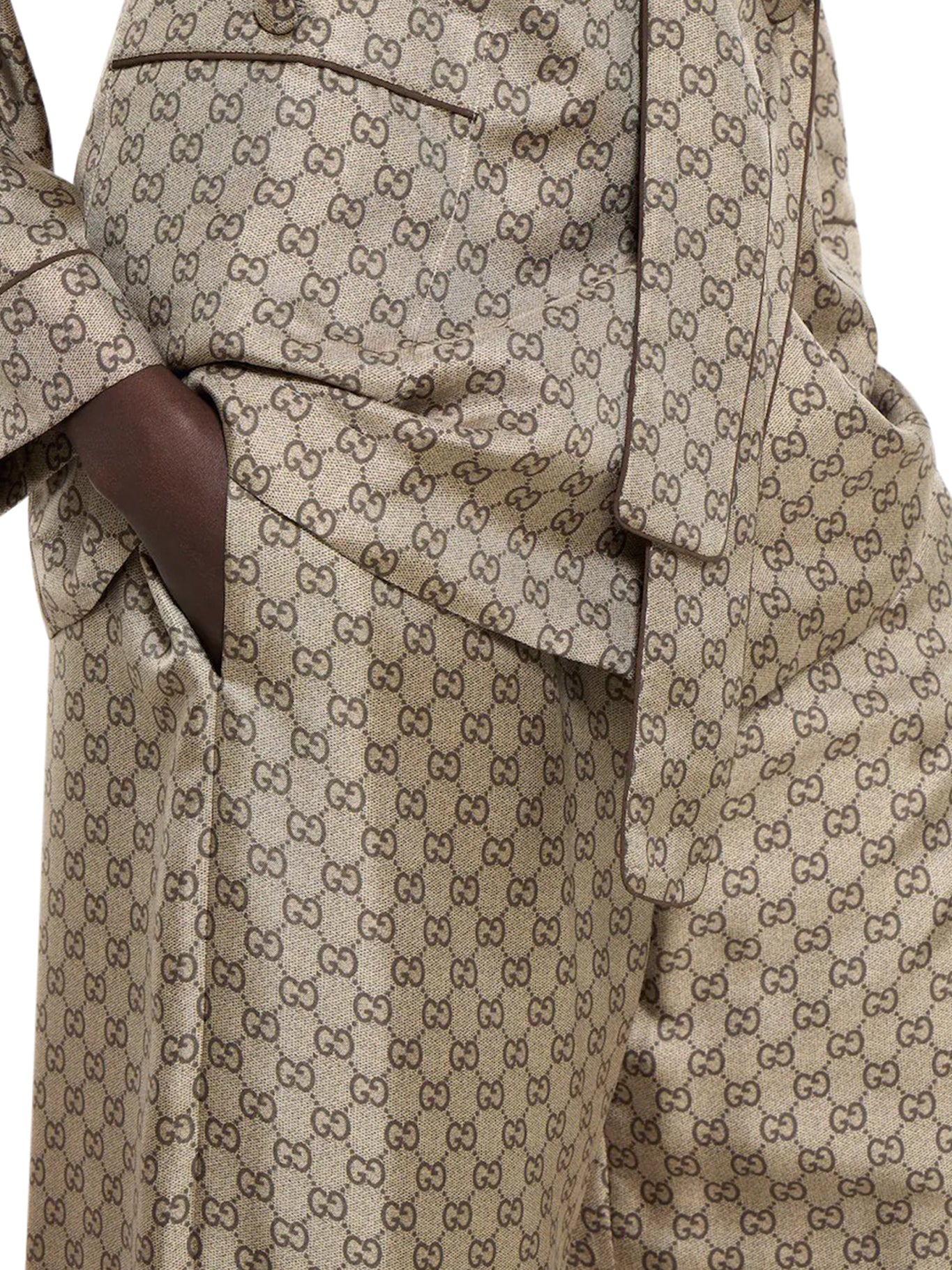 PRINTED SILK TWILL TROUSERS - Image 4