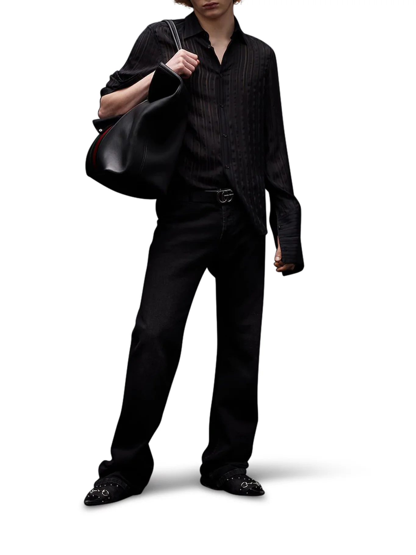 STRIPED SILK GAUZE SHIRT - Image 2