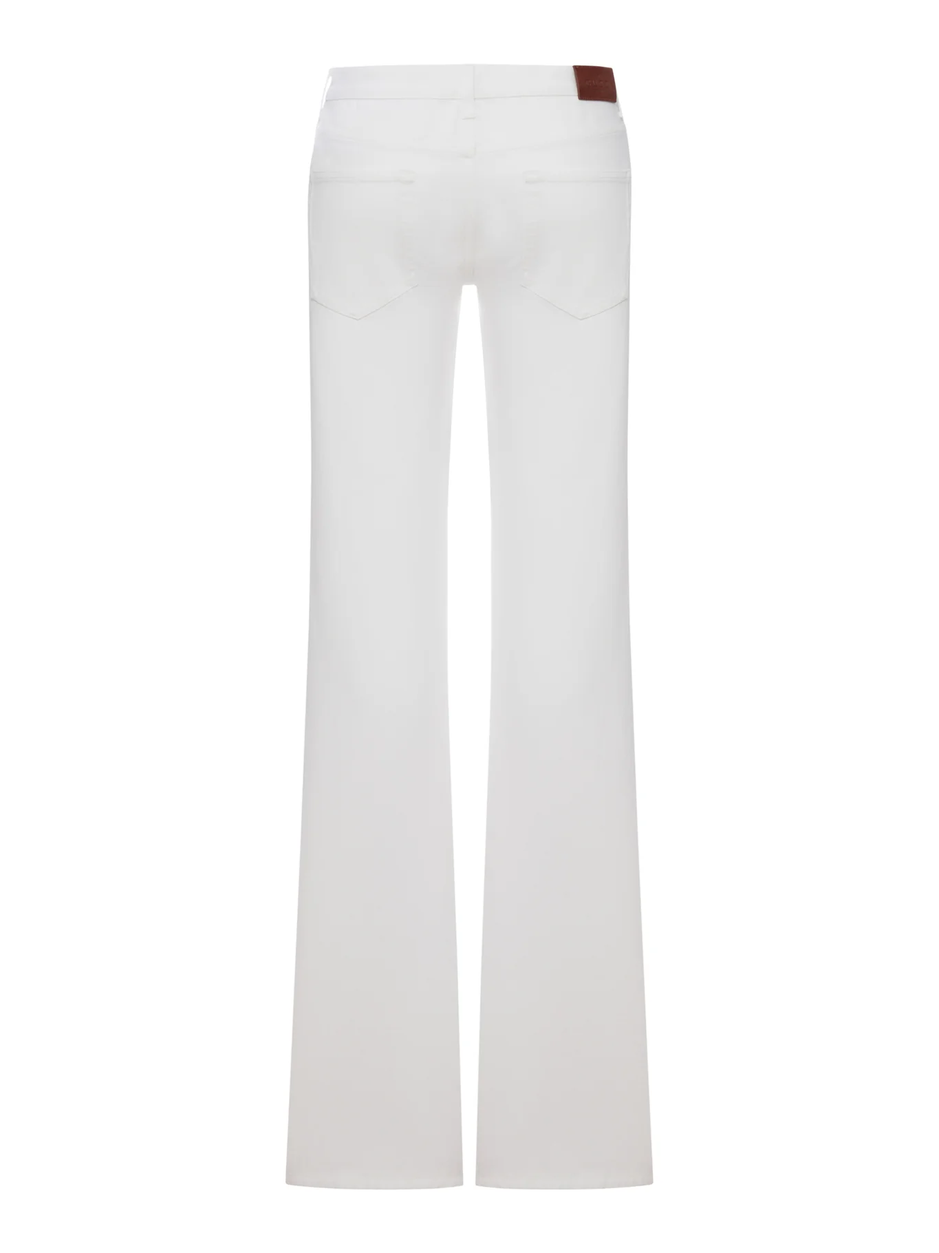 WHITE FLARE JEANS WITH CLAMPS - Image 2