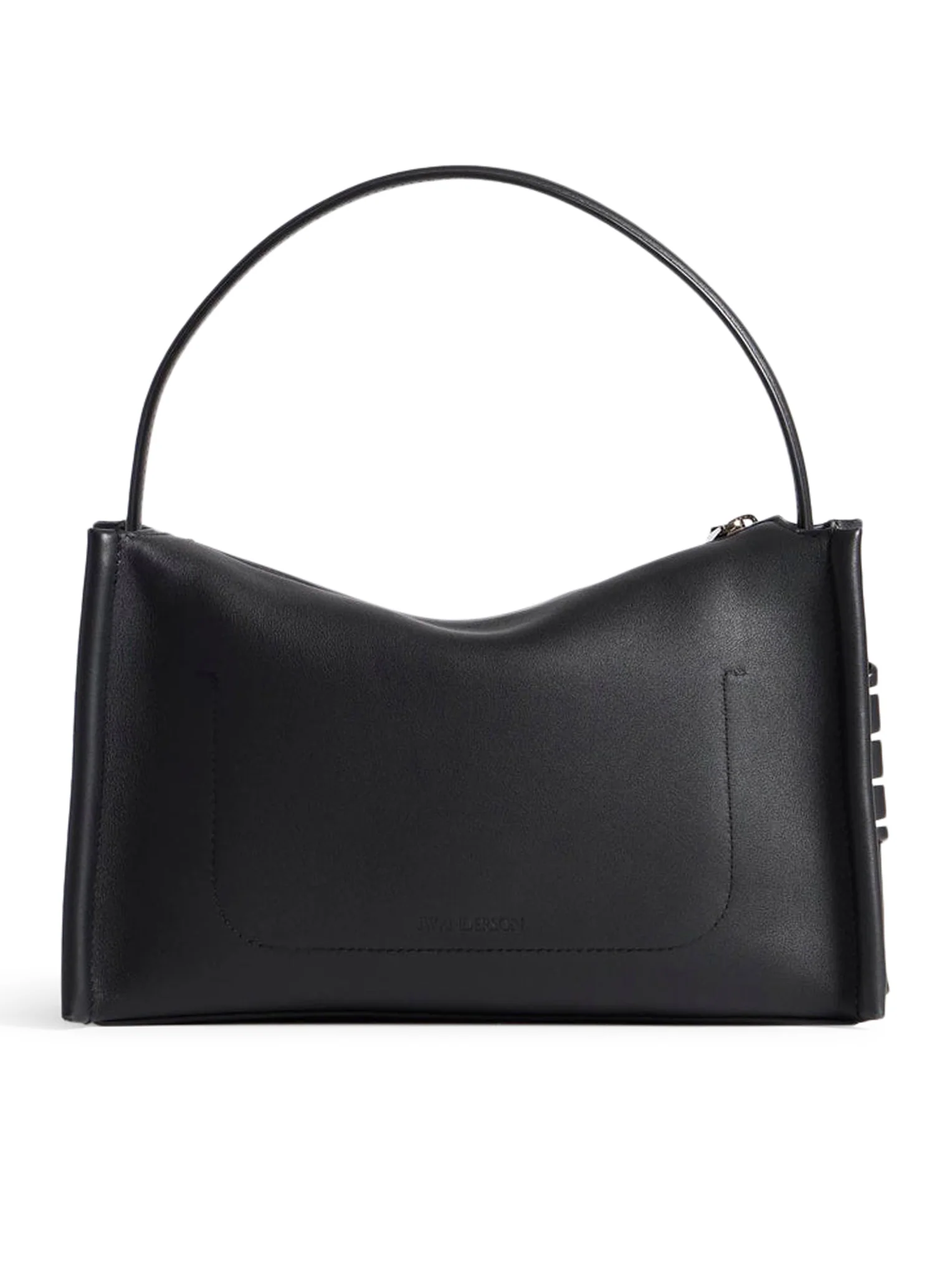 BLACK LEATHER LOAFER BAG - Image 4