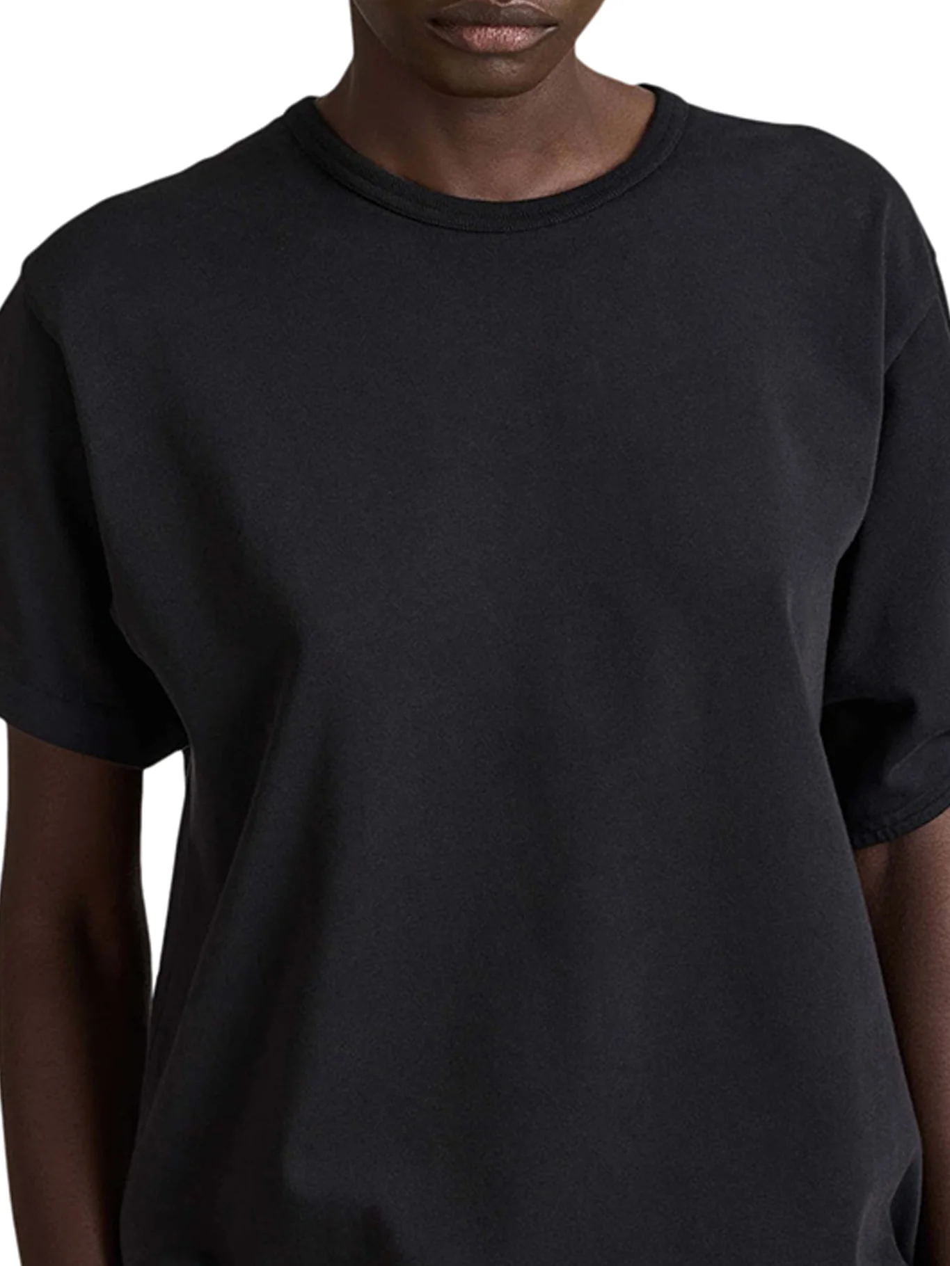 BLACK T-SHIRT WITH KNOTTED SLEEVES - Image 5