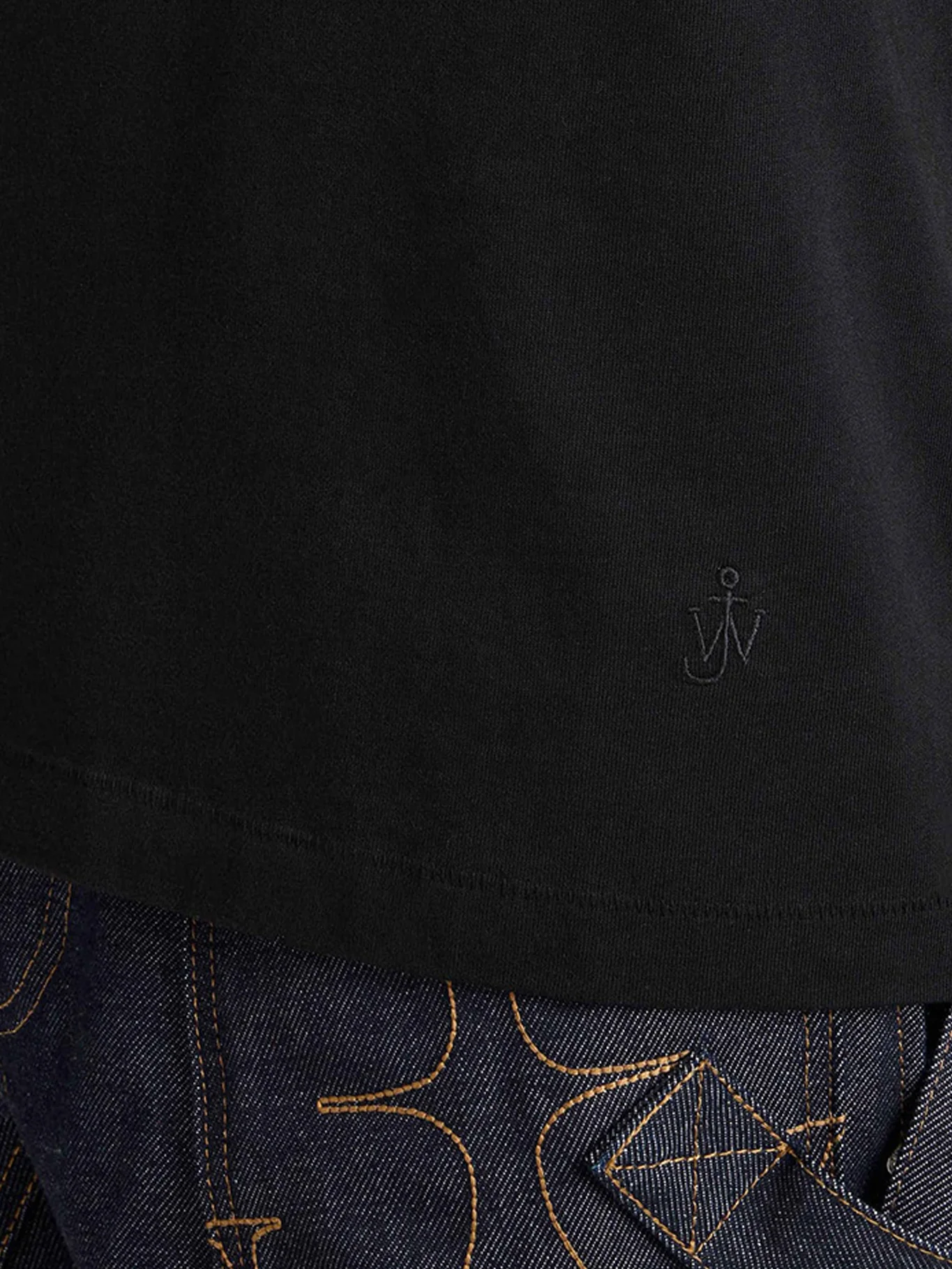 BLACK T-SHIRT WITH KNOTTED SLEEVES - Image 6