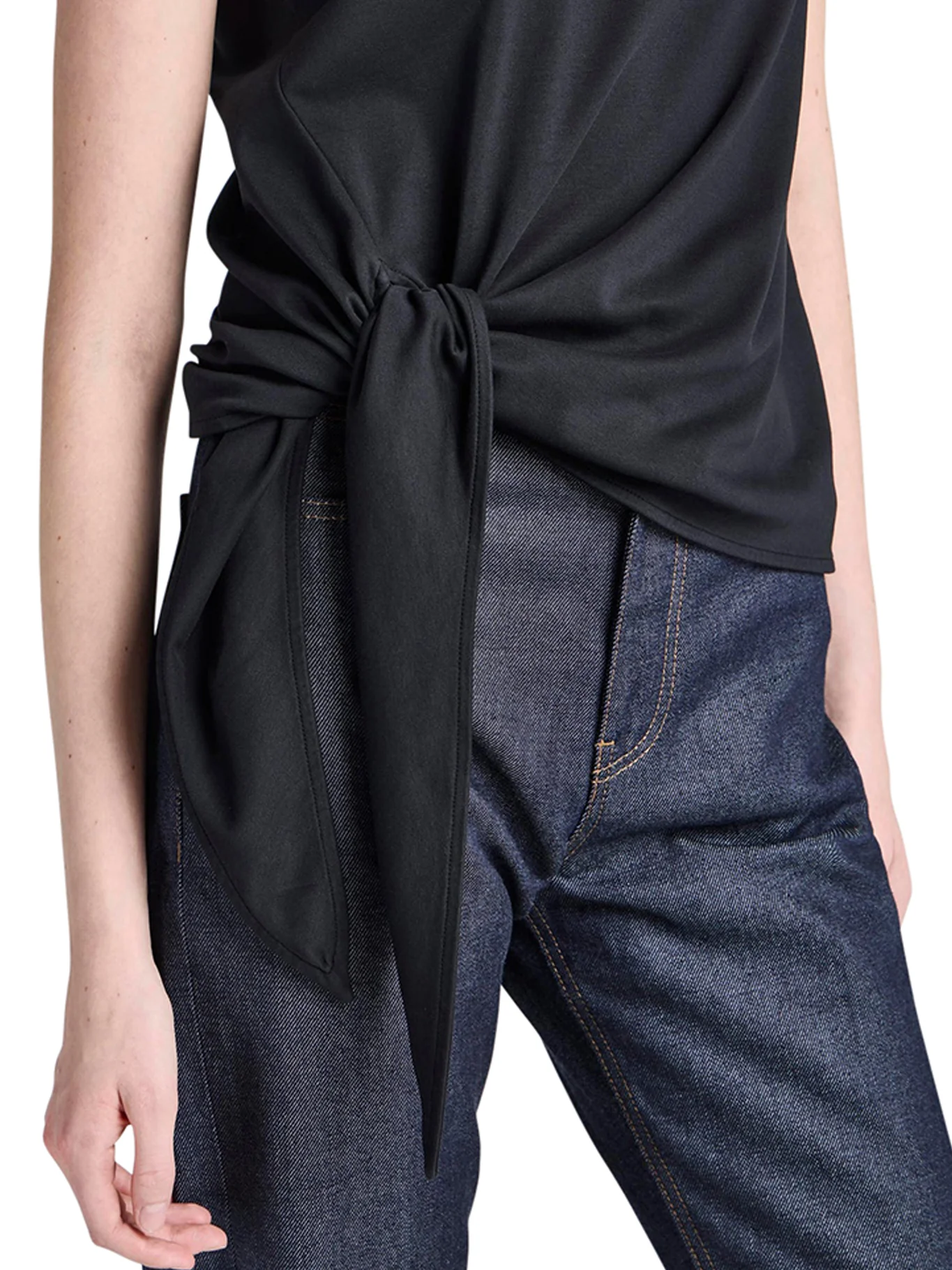 COTTON TANK TOP WITH KNOTTED HEM - Image 5