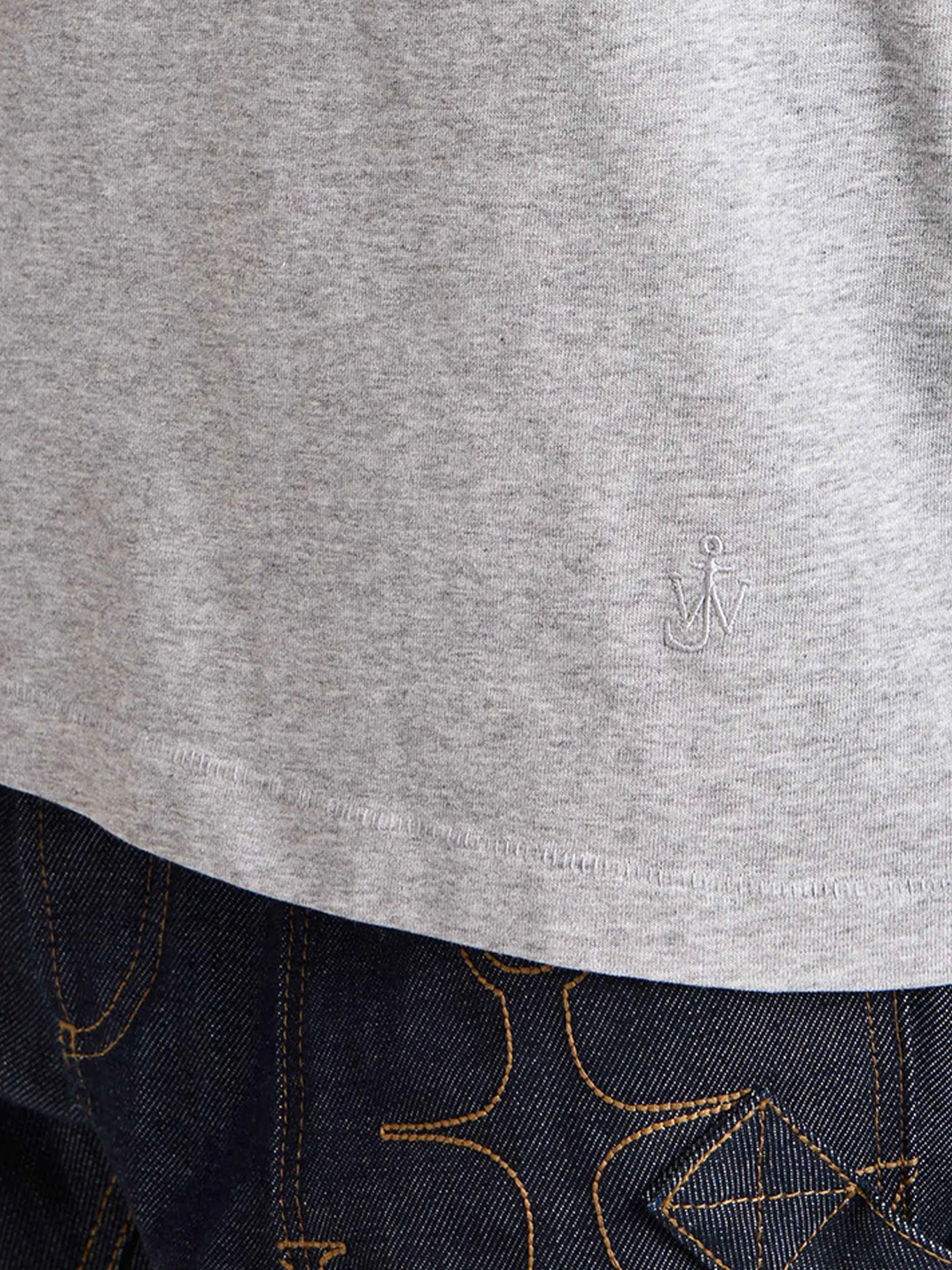 MELANGE EFFECT T-SHIRT WITH KNOTTED SLEEVES - Image 5