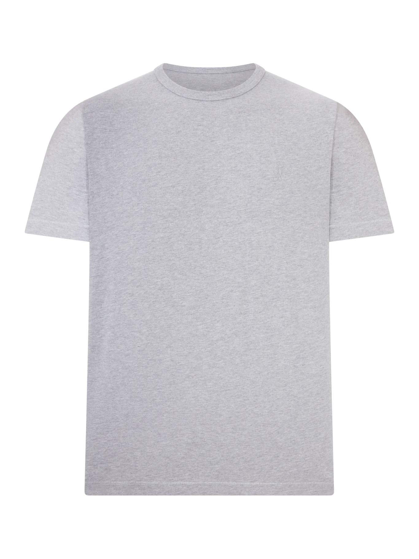 T-SHIRT WITH ANCHOR EMBROIDERED IN MEDIUM GREY MÉLANGE