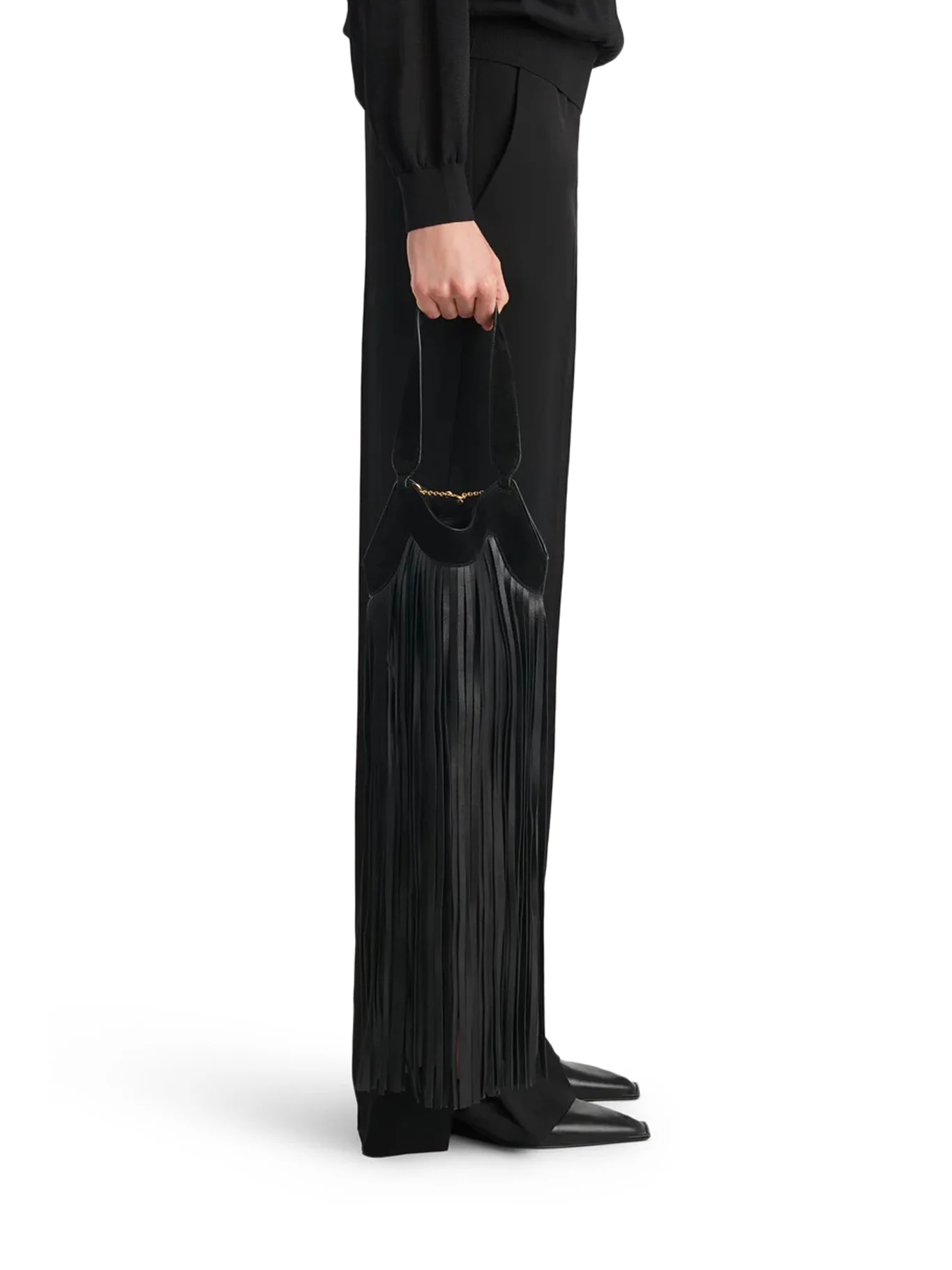 NANO LOTUS FRINGED TOTE BAG - Image 2