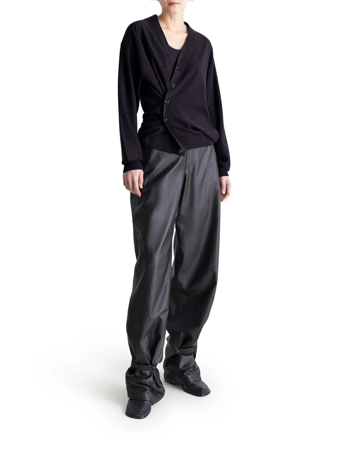 RELAXED TWISTED CARDIGAN IN MERINO BLEND - Image 2