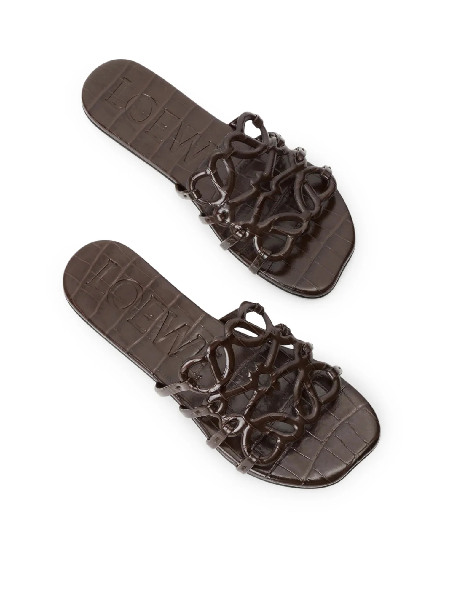 ANAGRAM PETAL SLIDE IN CROCODILE EMBOSSED CALFSKIN - Image 4