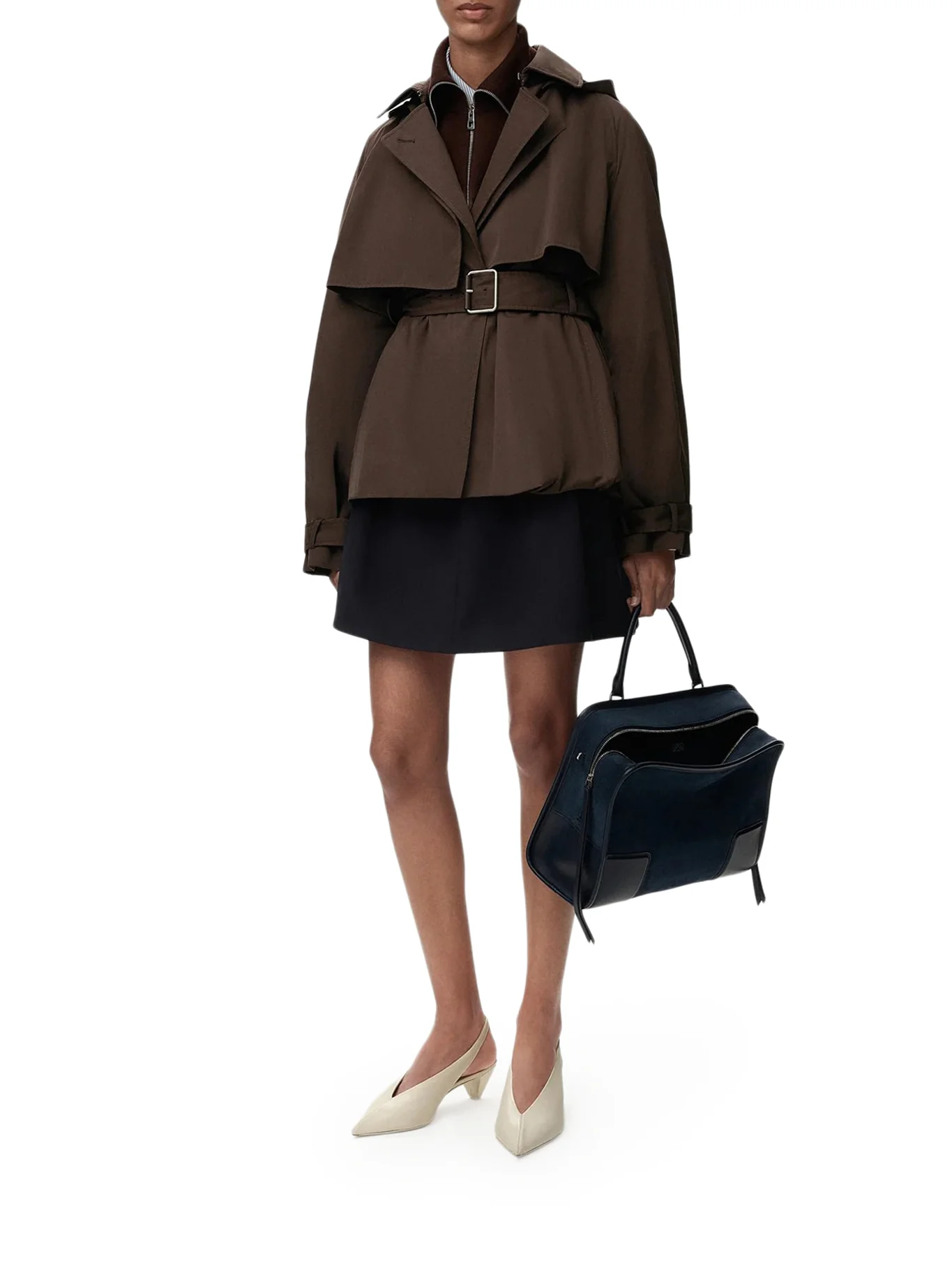 COTTON AND SILK GABARDINE JACKET WITH A BALLOON SILHOUETTE - Image 2