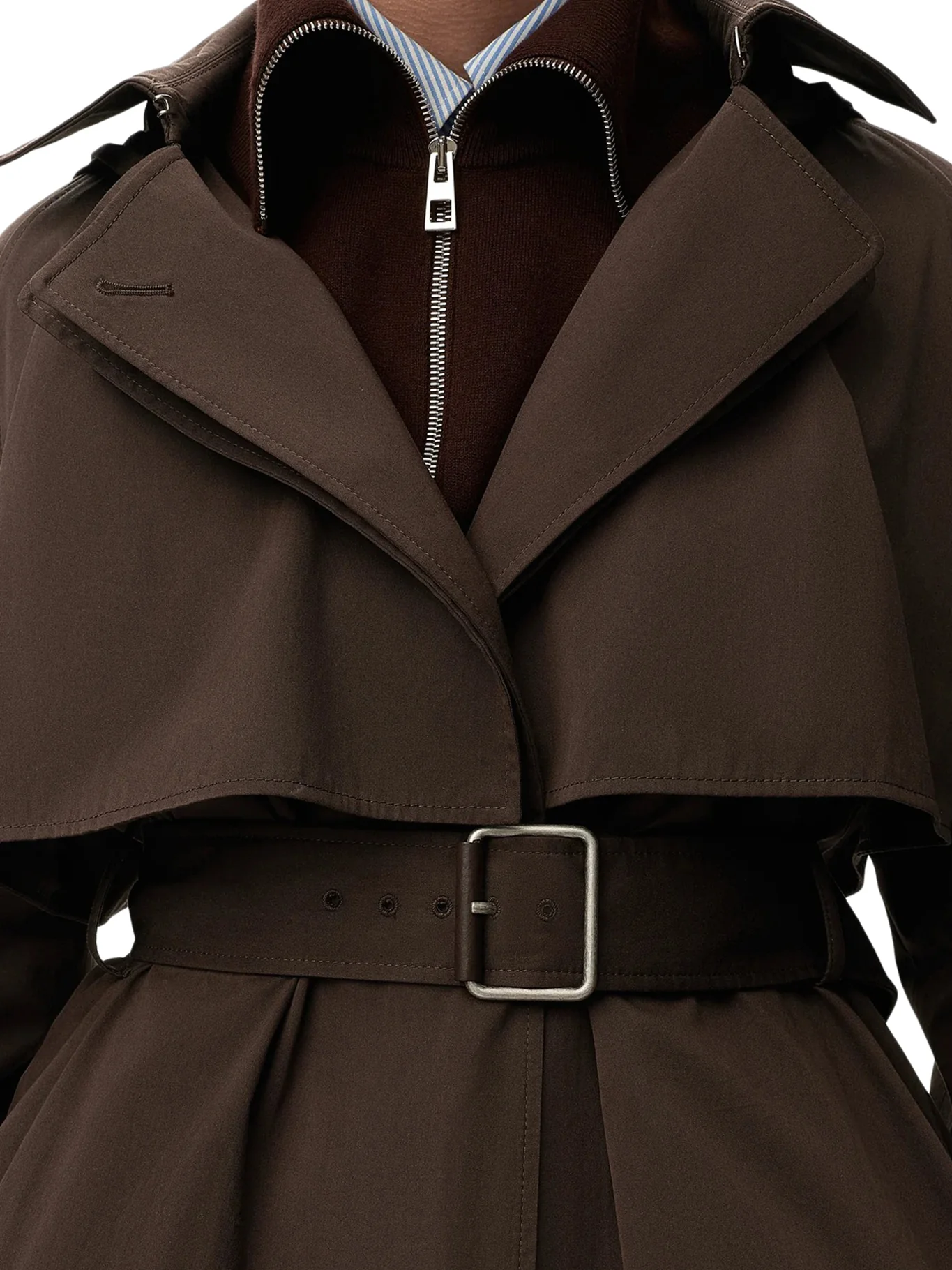 COTTON AND SILK GABARDINE JACKET WITH A BALLOON SILHOUETTE - Image 5