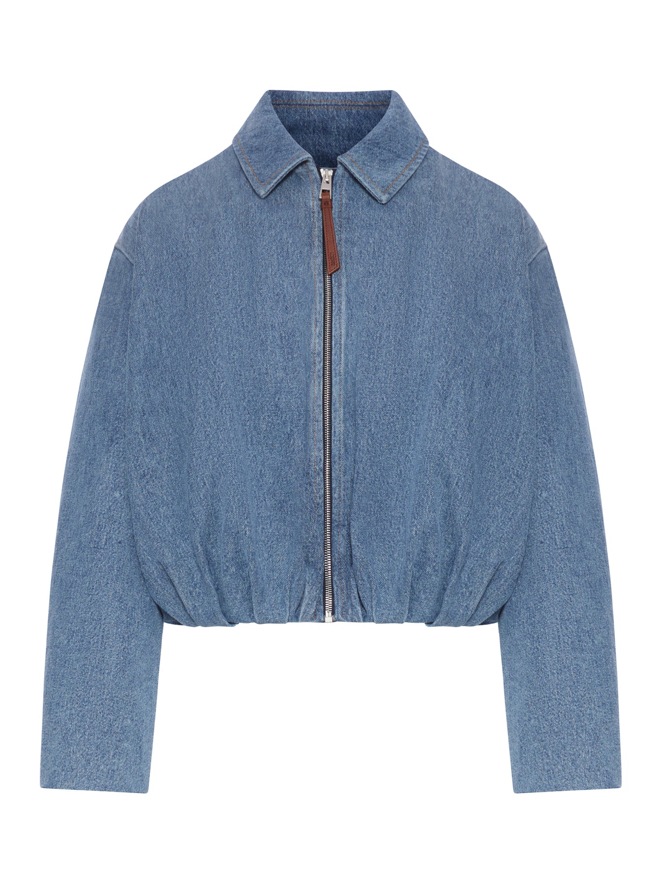 DRAPED DENIM JACKET