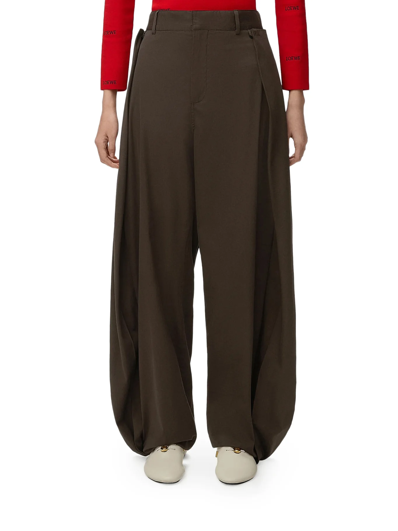 LIGHTWEIGHT COTTON AND SILK GABARDINE TROUSERS - Image 3