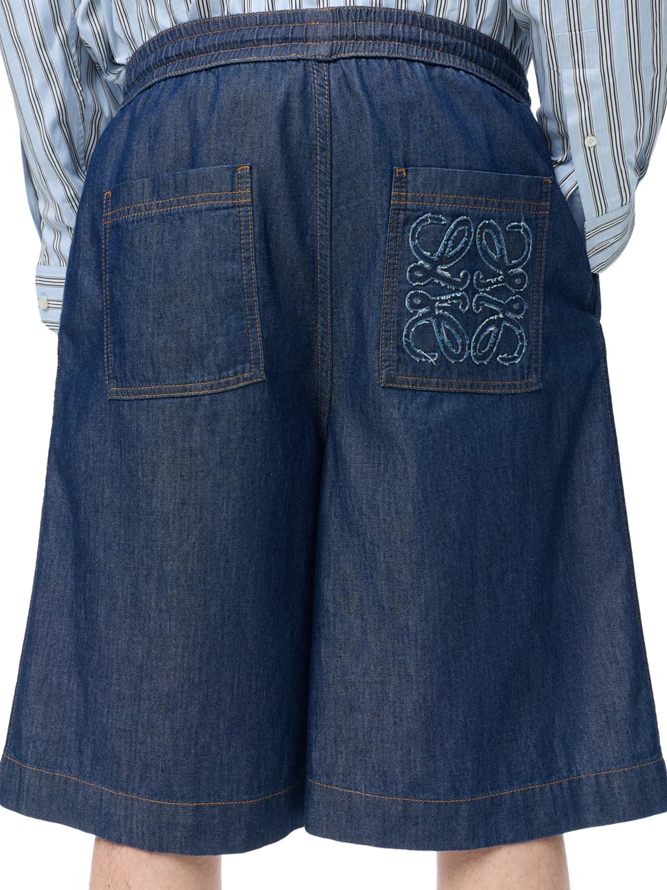 LIGHTWEIGHT COTTON CHAMBRAY SHORTS - Image 5