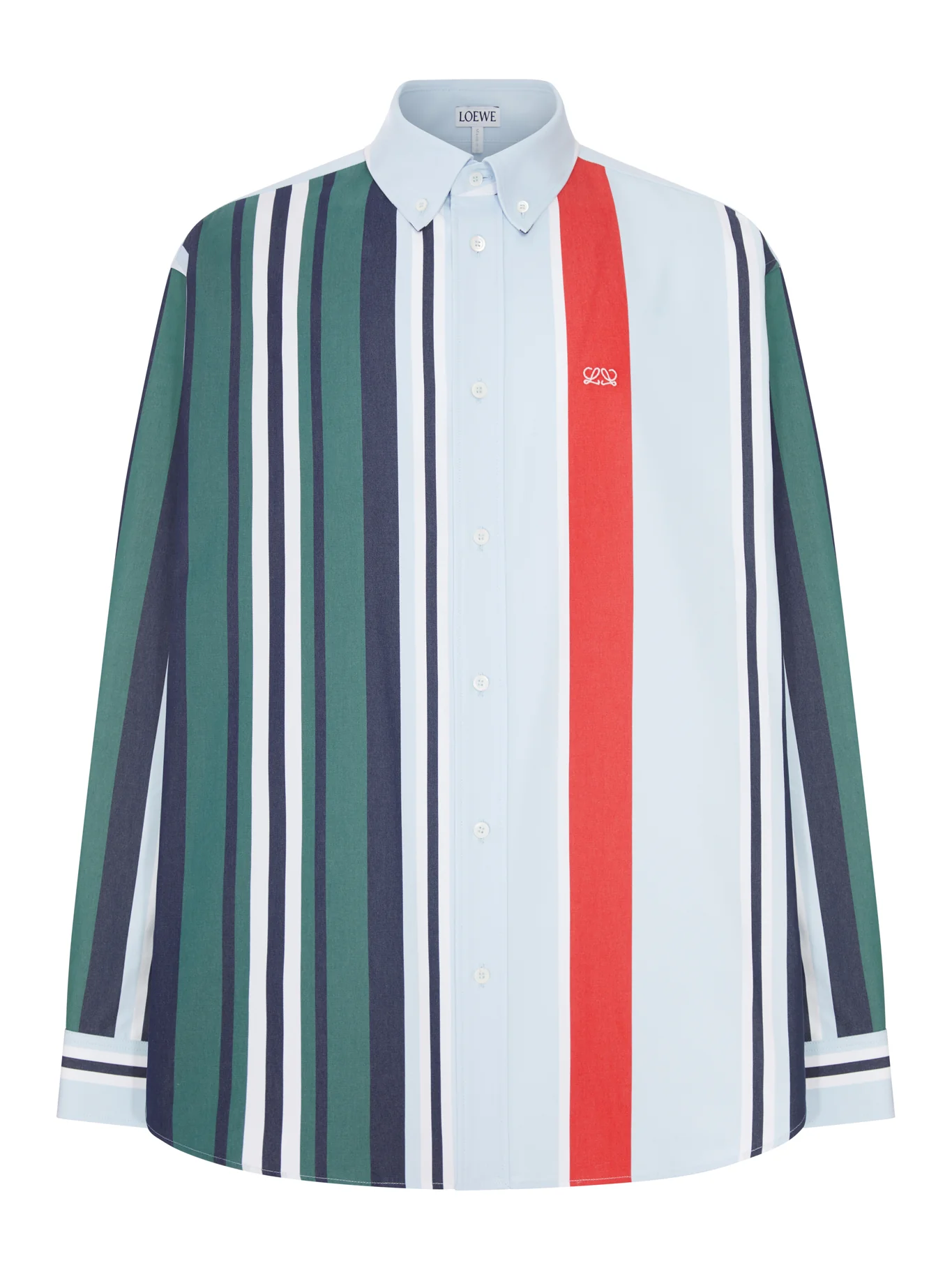 MID-WEIGHT STRIPED COTTON TWILL SHIRT