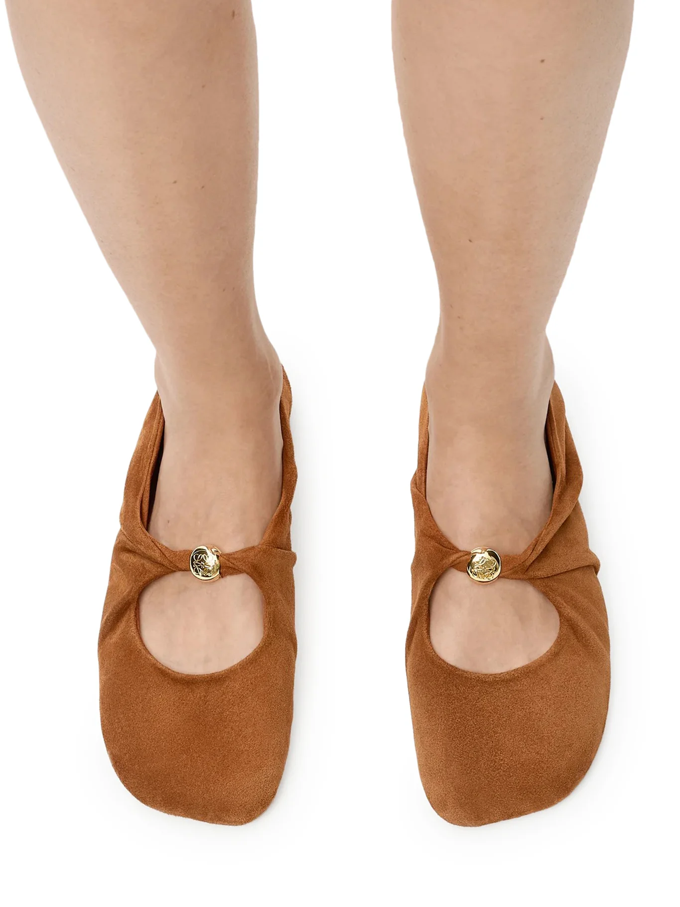 PEBBLE SOFT BALLET FLATS IN SUEDE GOATSKIN - Image 2
