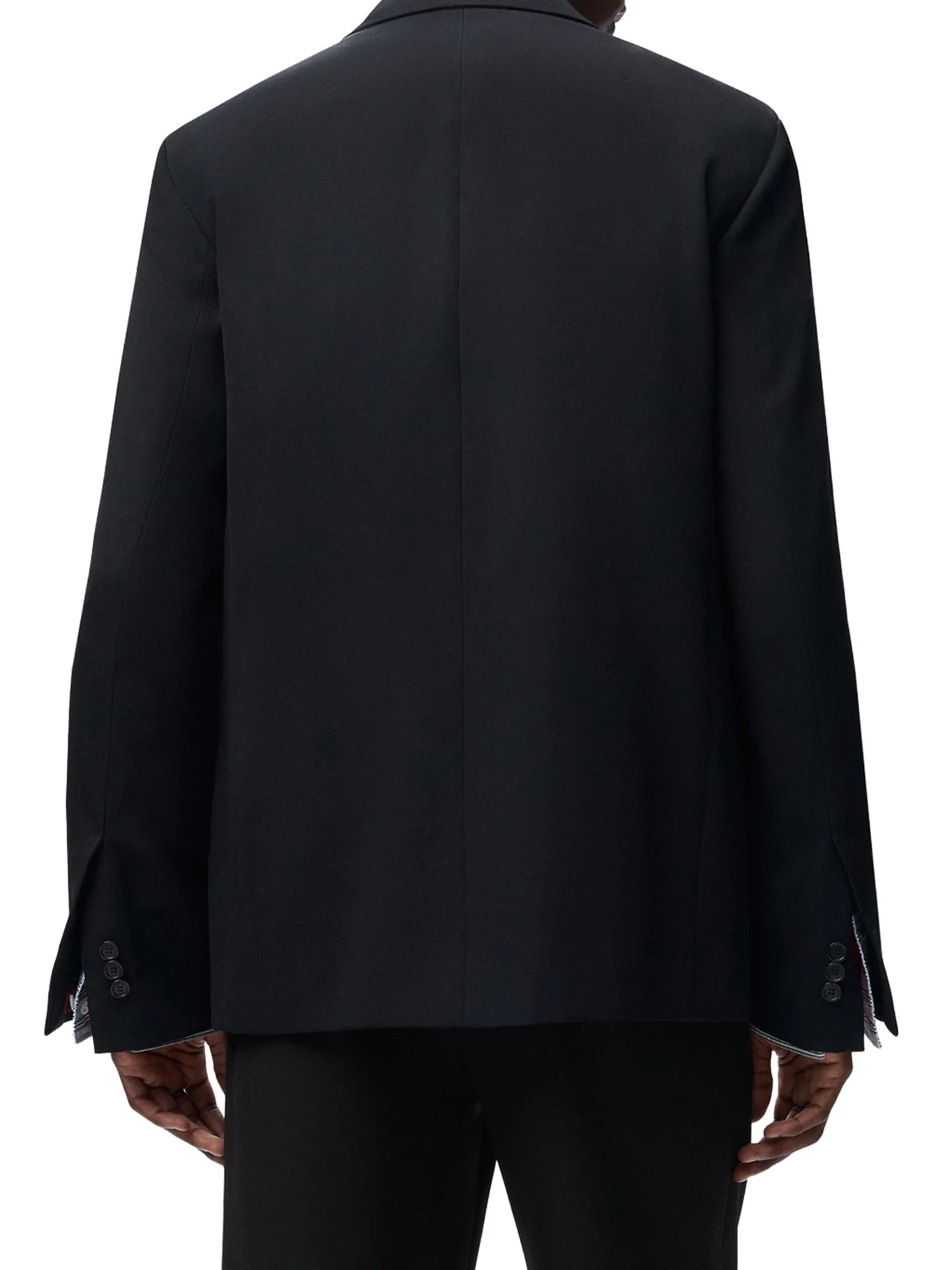 SARTORIAL WOOL JACKET WITH CONTRASTING DOUBLE-LAYER CUFFS - Image 4