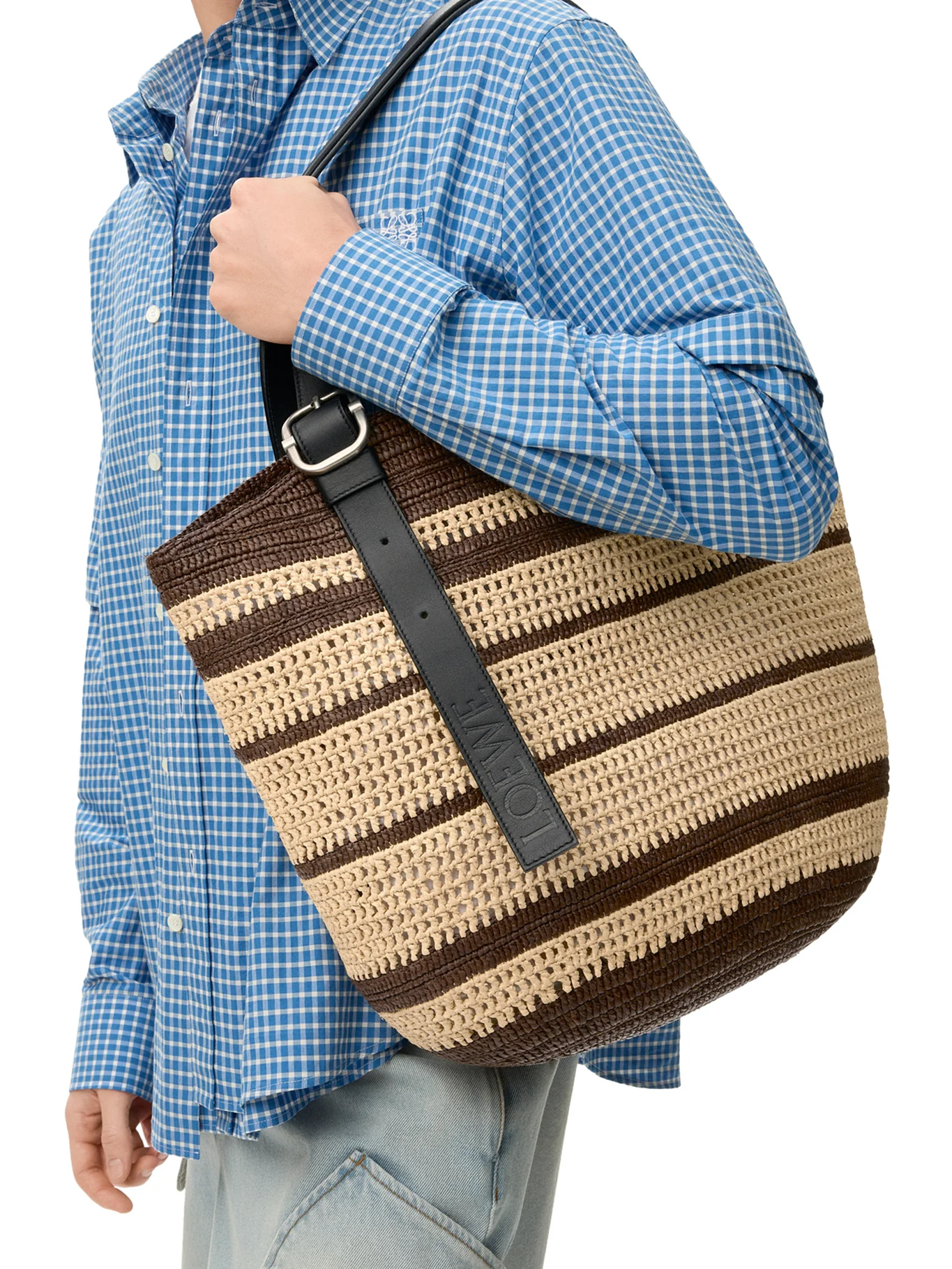 LOOP BASKET BAG IN RAFFIA - Image 2