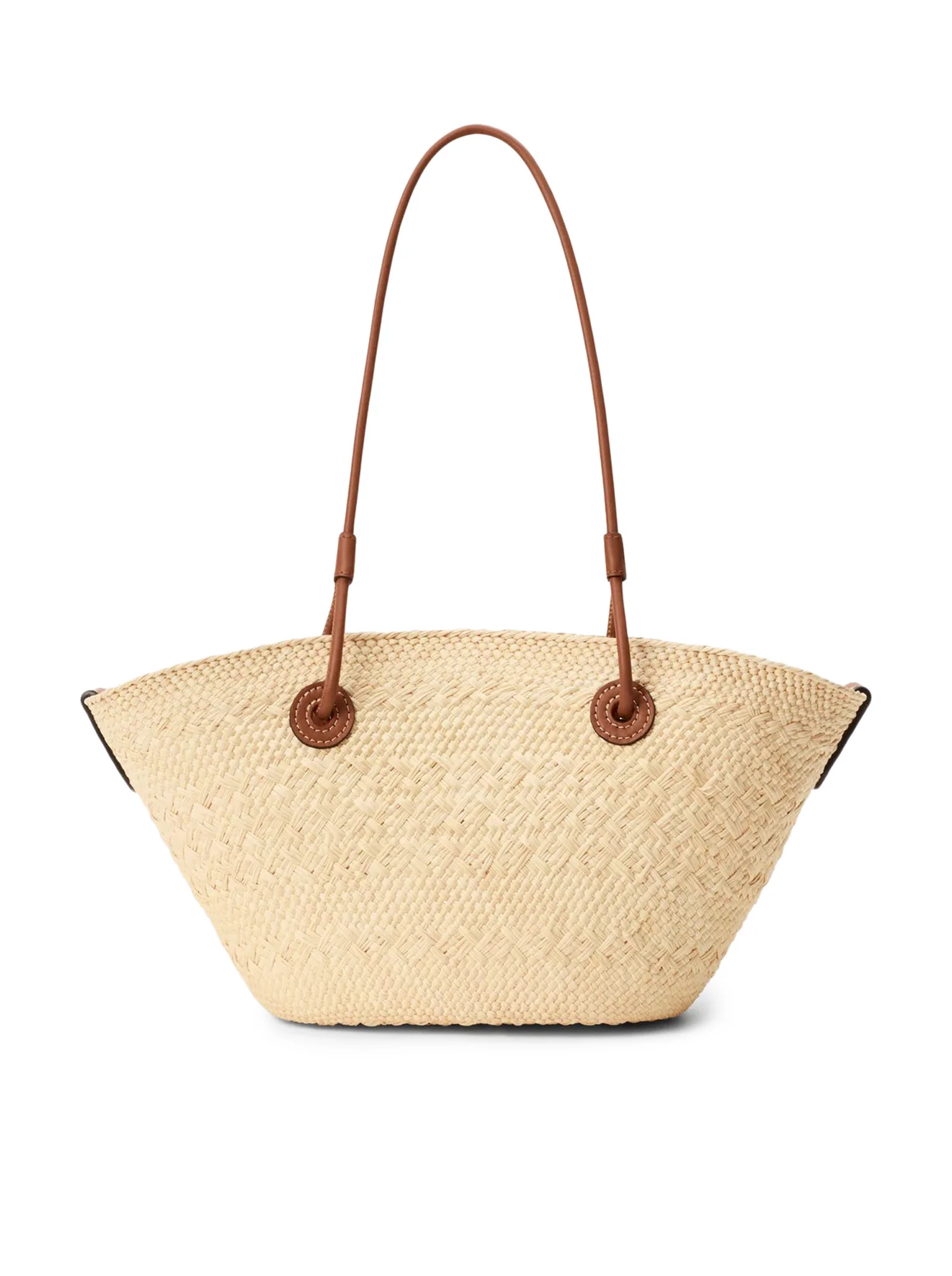 SMALL ANAGRAM BASKET BAG IN IRACA PALM AND CALFSKIN - Image 5