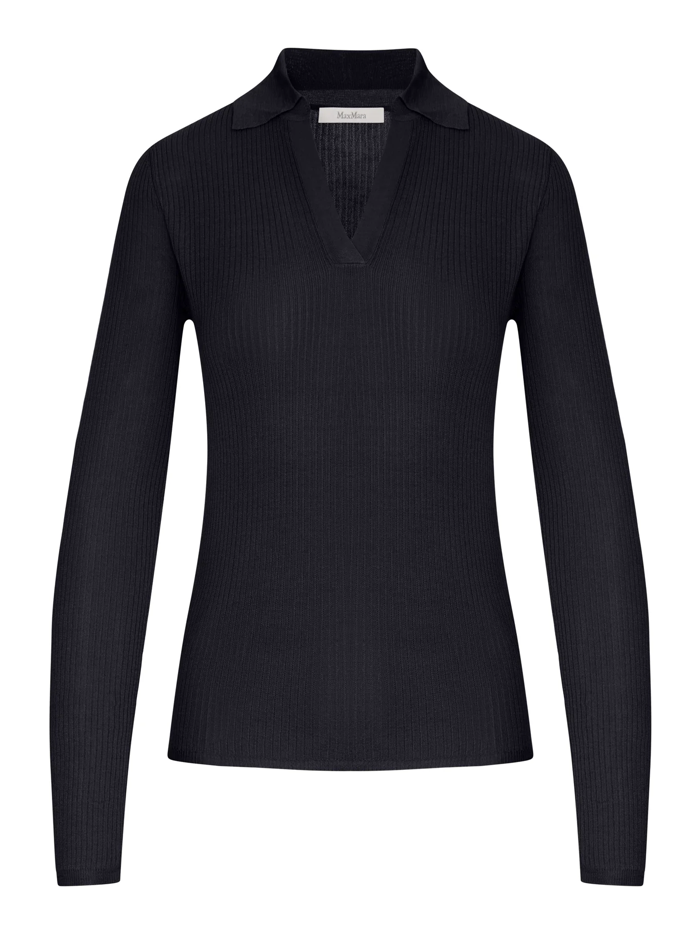 CASHMERE AND SILK POLO SWEATER