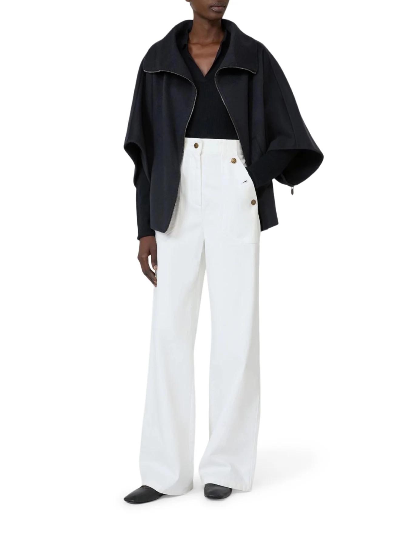 CASHMERE AND SILK POLO SWEATER - Image 2