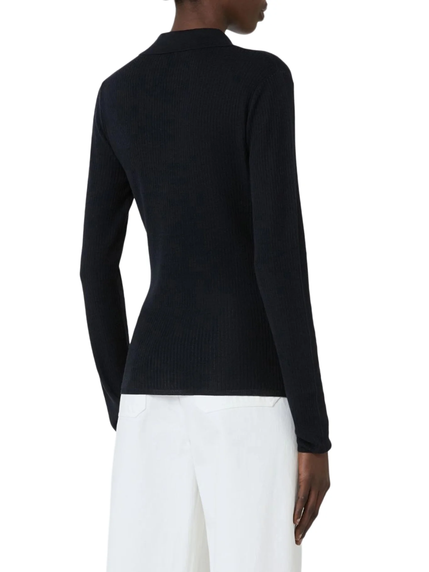 CASHMERE AND SILK POLO SWEATER - Image 4