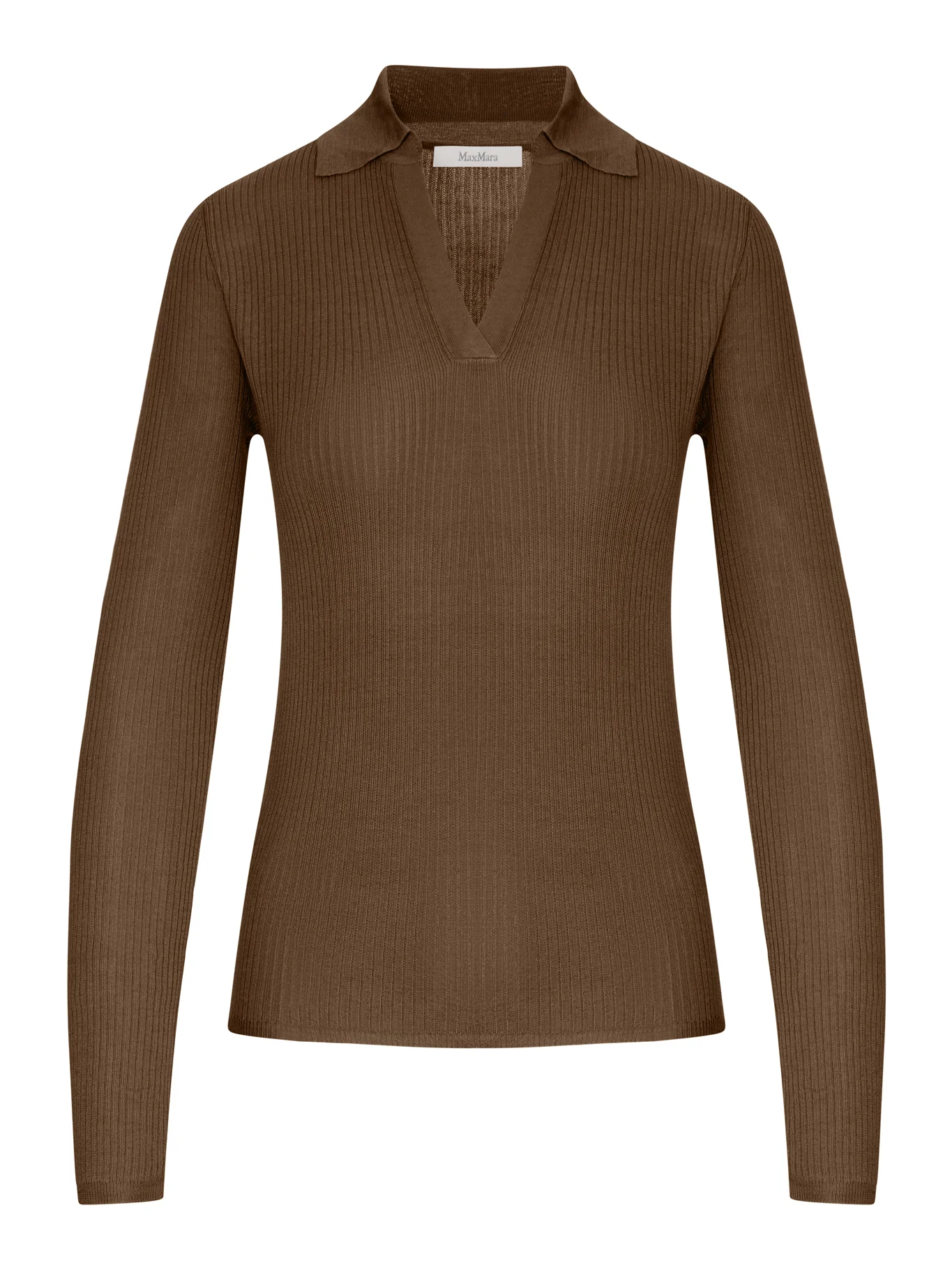 CASHMERE AND SILK POLO SWEATER