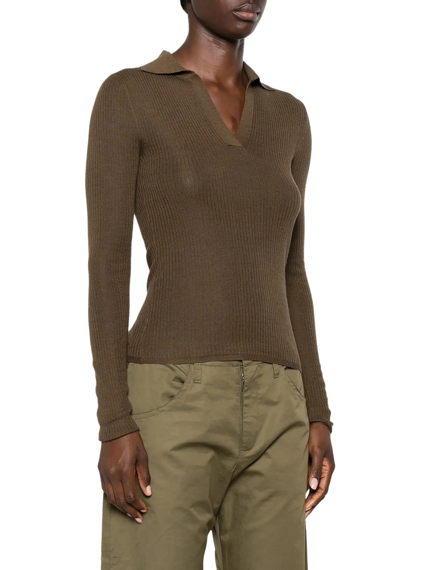 CASHMERE AND SILK POLO SWEATER - Image 3