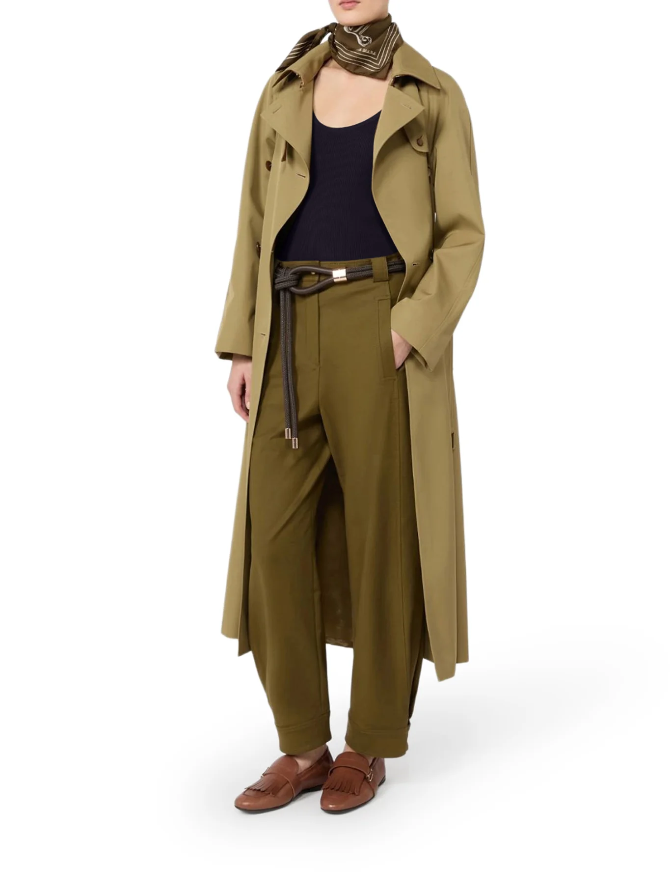 FITTED RIBBED TOP IN VISCOSE CREPE - Image 2