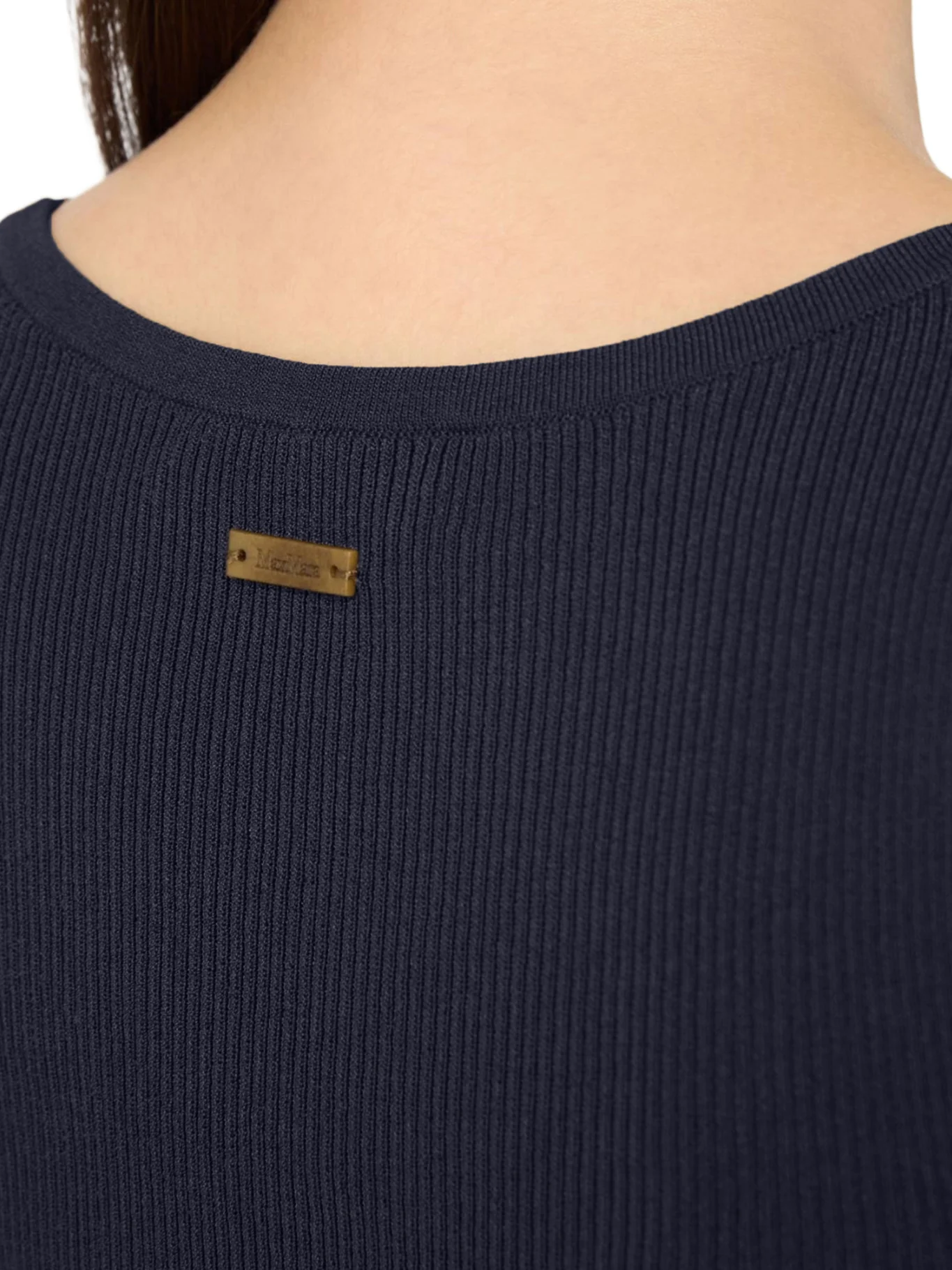 FITTED RIBBED TOP IN VISCOSE CREPE - Image 5