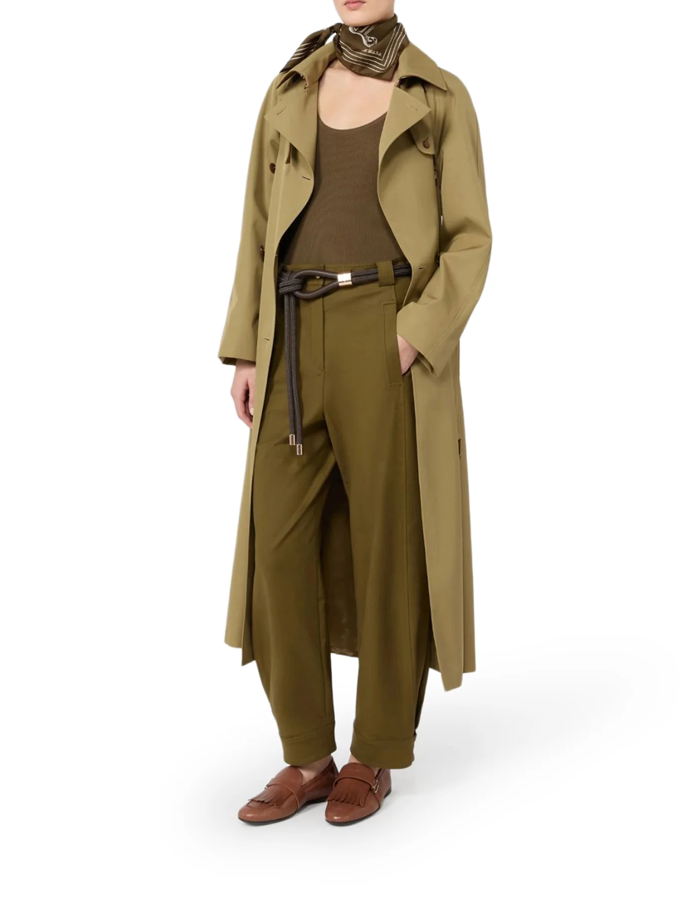FITTED RIBBED TOP IN VISCOSE CREPE - Image 2