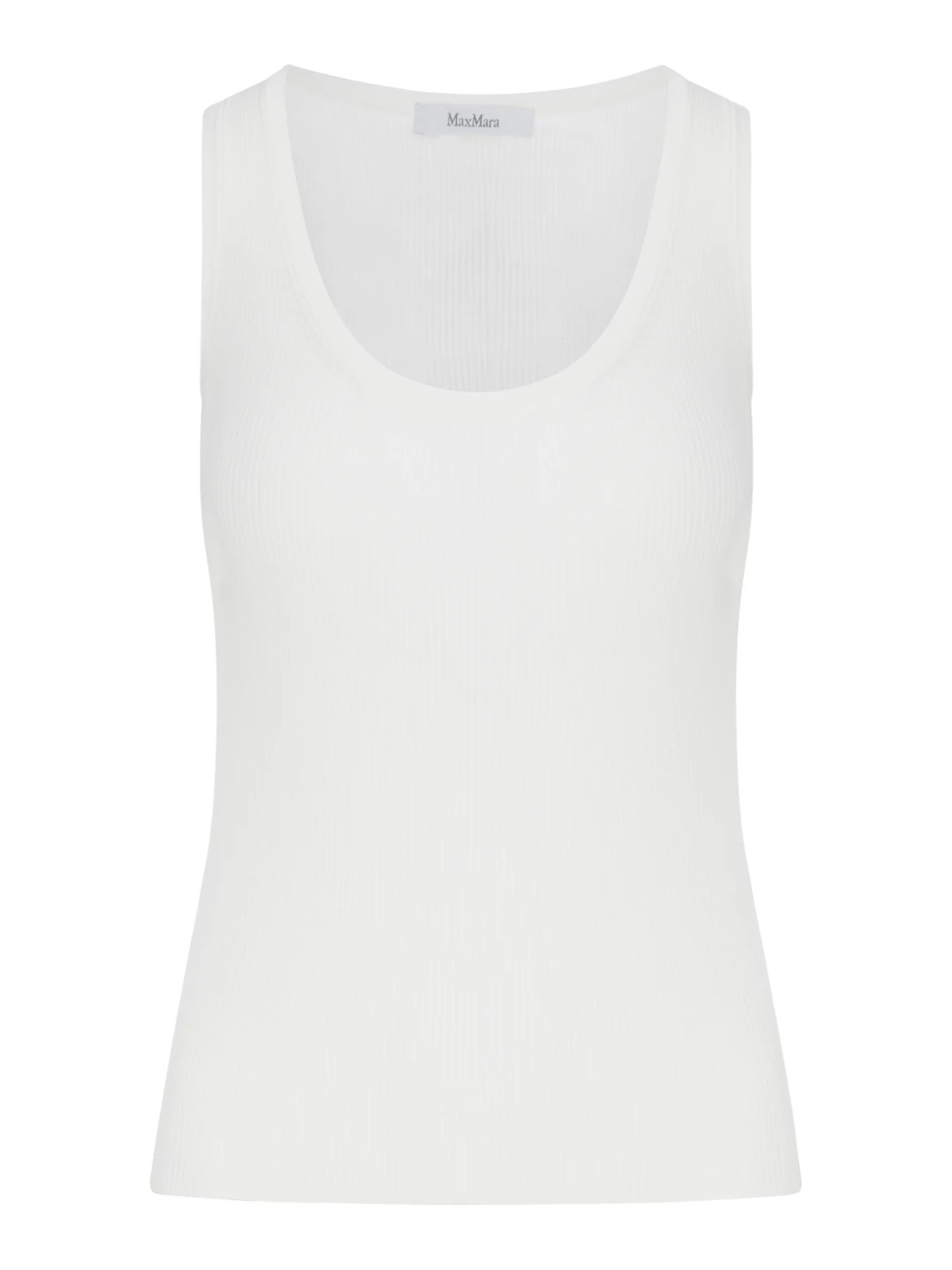 FITTED RIBBED TOP IN VISCOSE CREPE