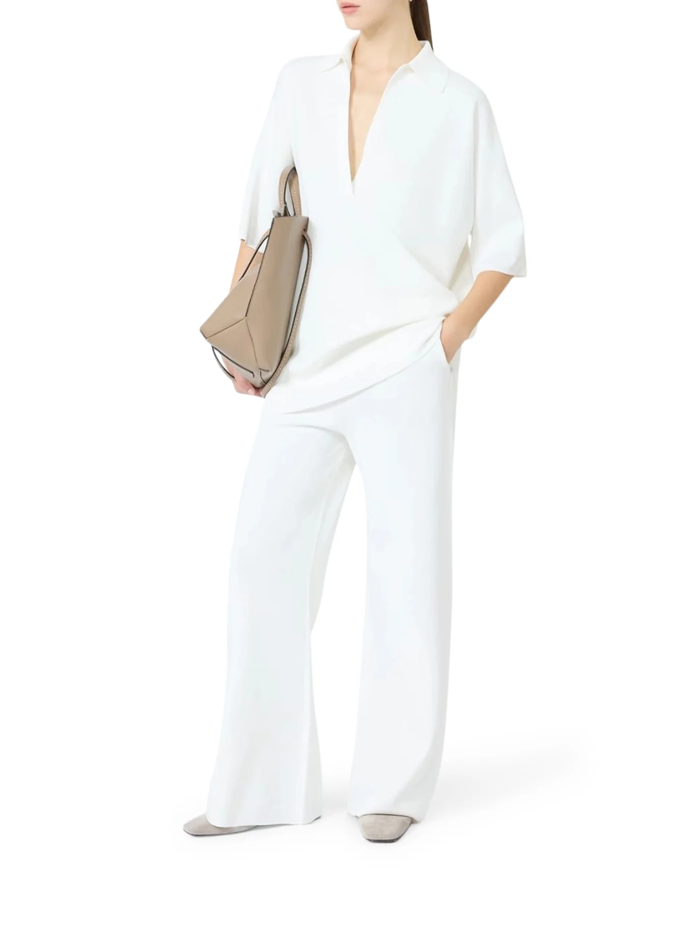 LONG VISCOSE CREPE SWEATER - Image 2