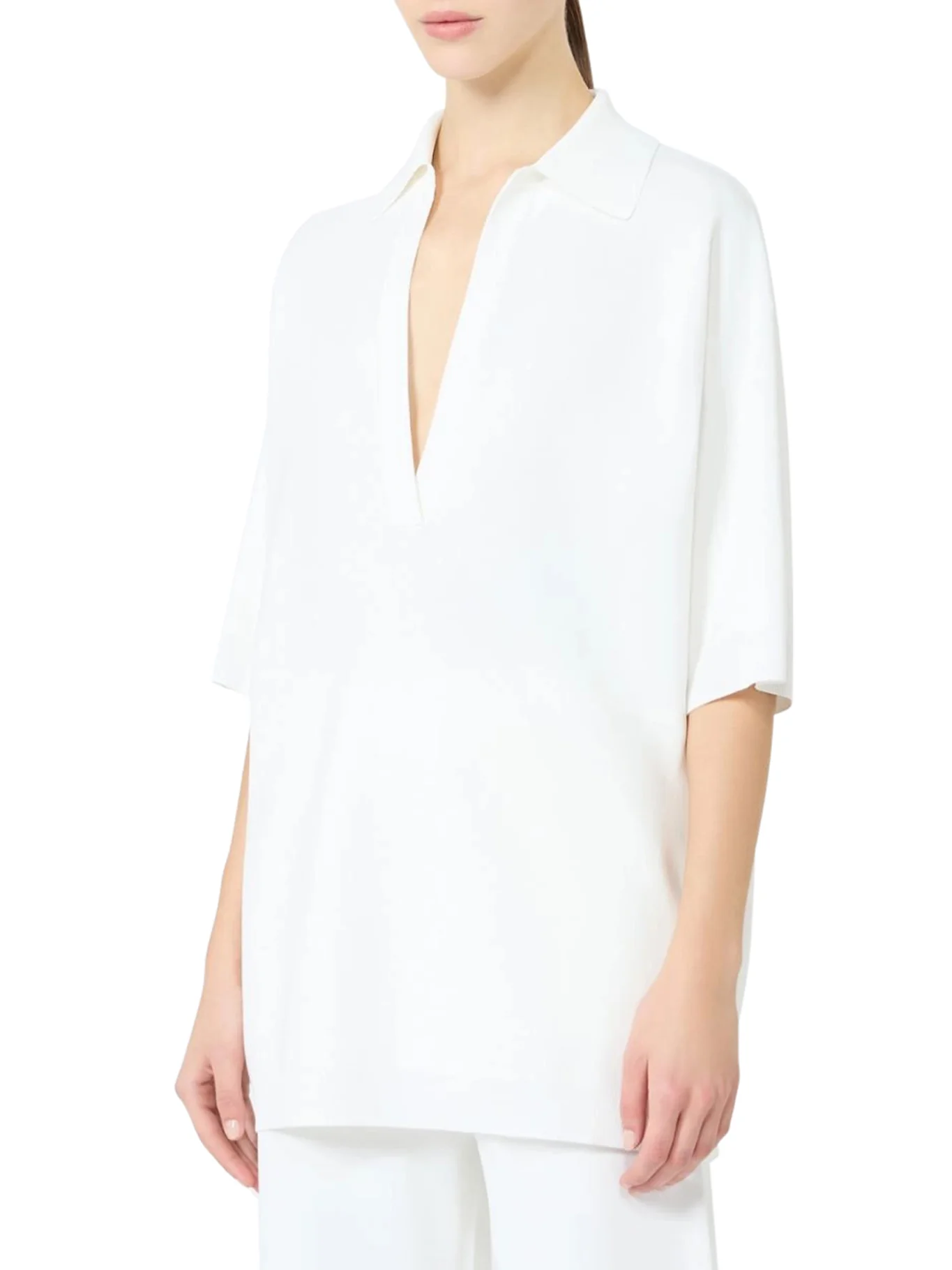 LONG VISCOSE CREPE SWEATER - Image 3