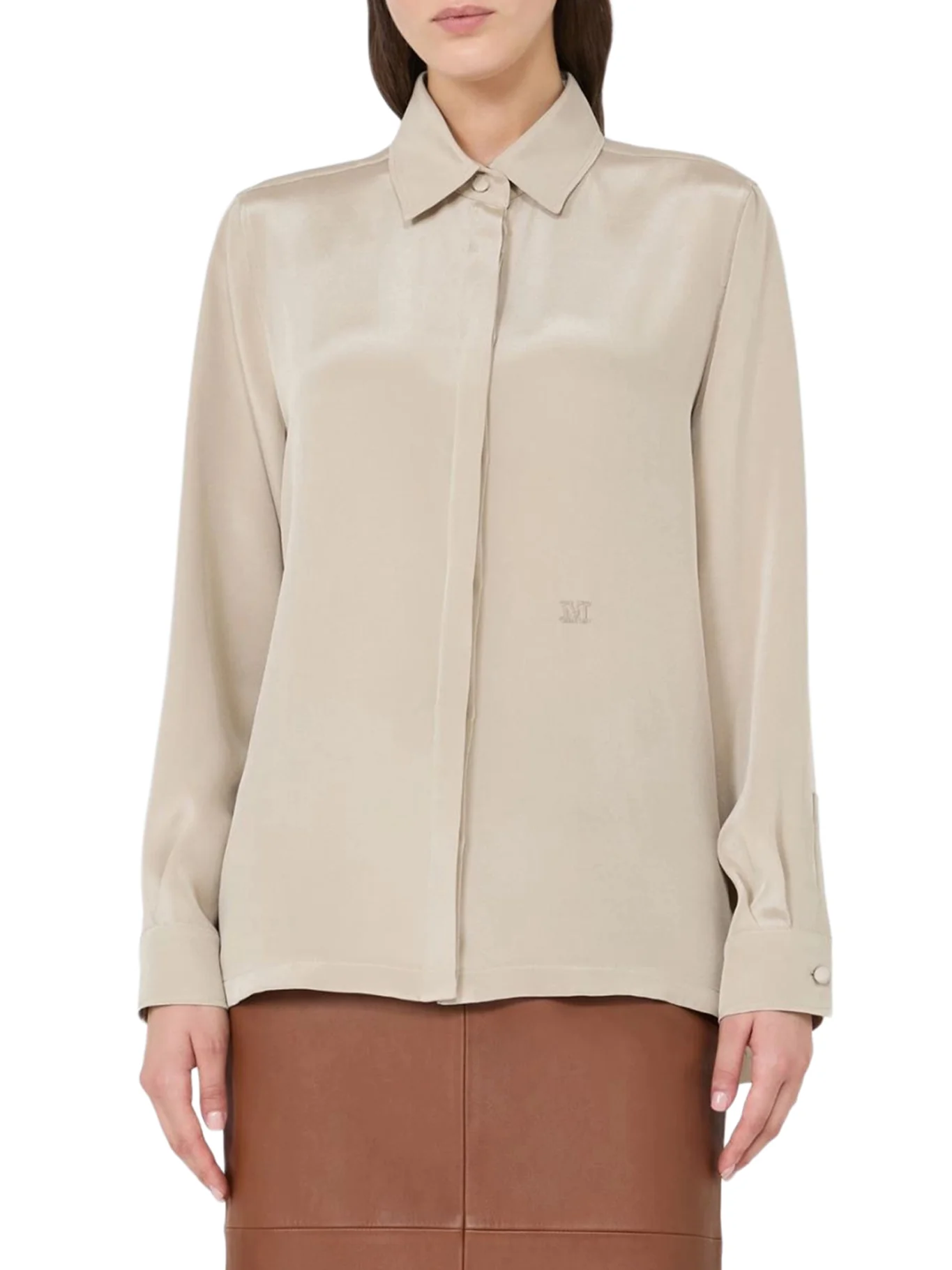 SILK CRÊPE DE CHINE SHIRT - Image 3