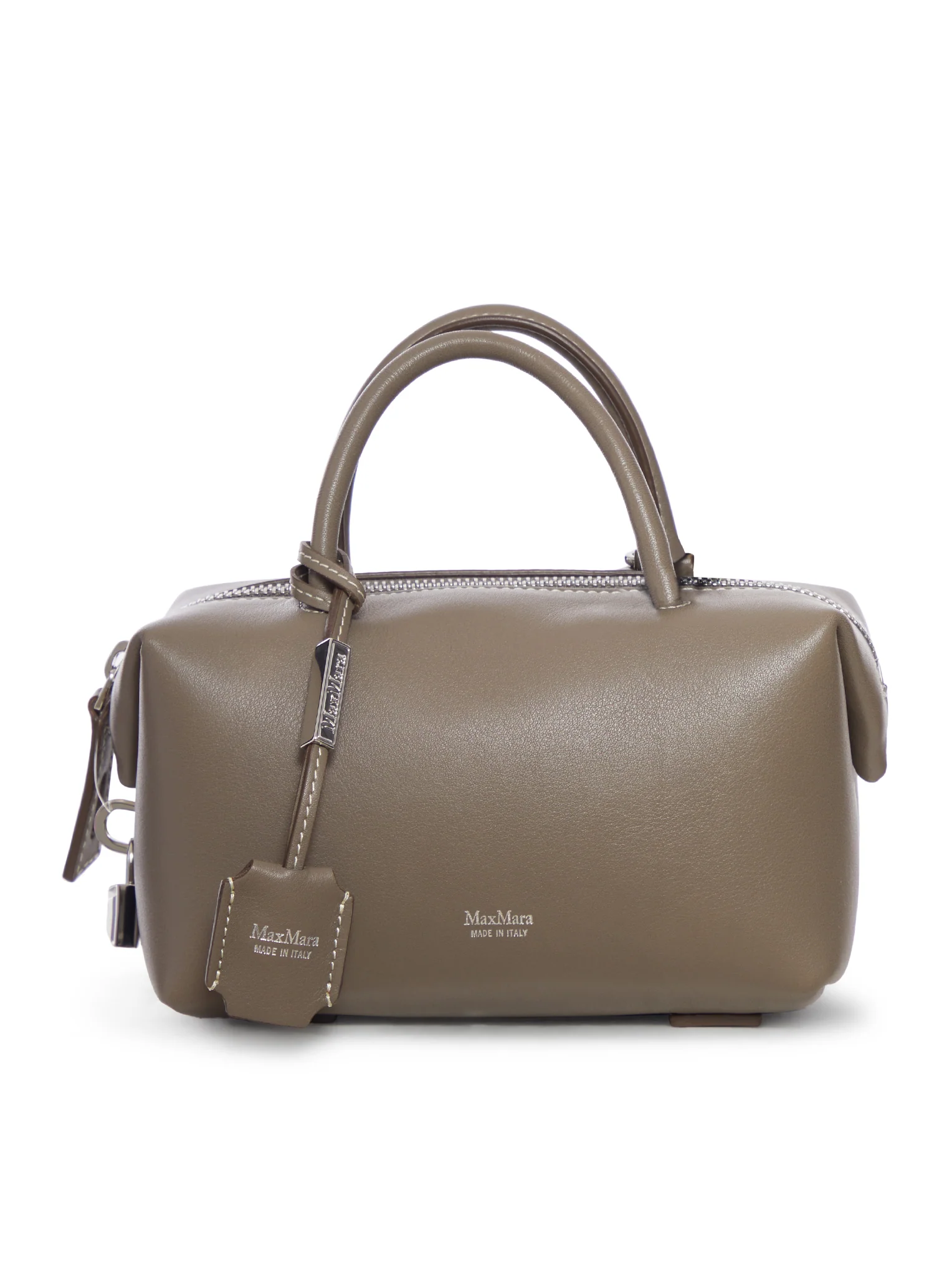 SMALL NATURAL LEATHER TOP HANDLE