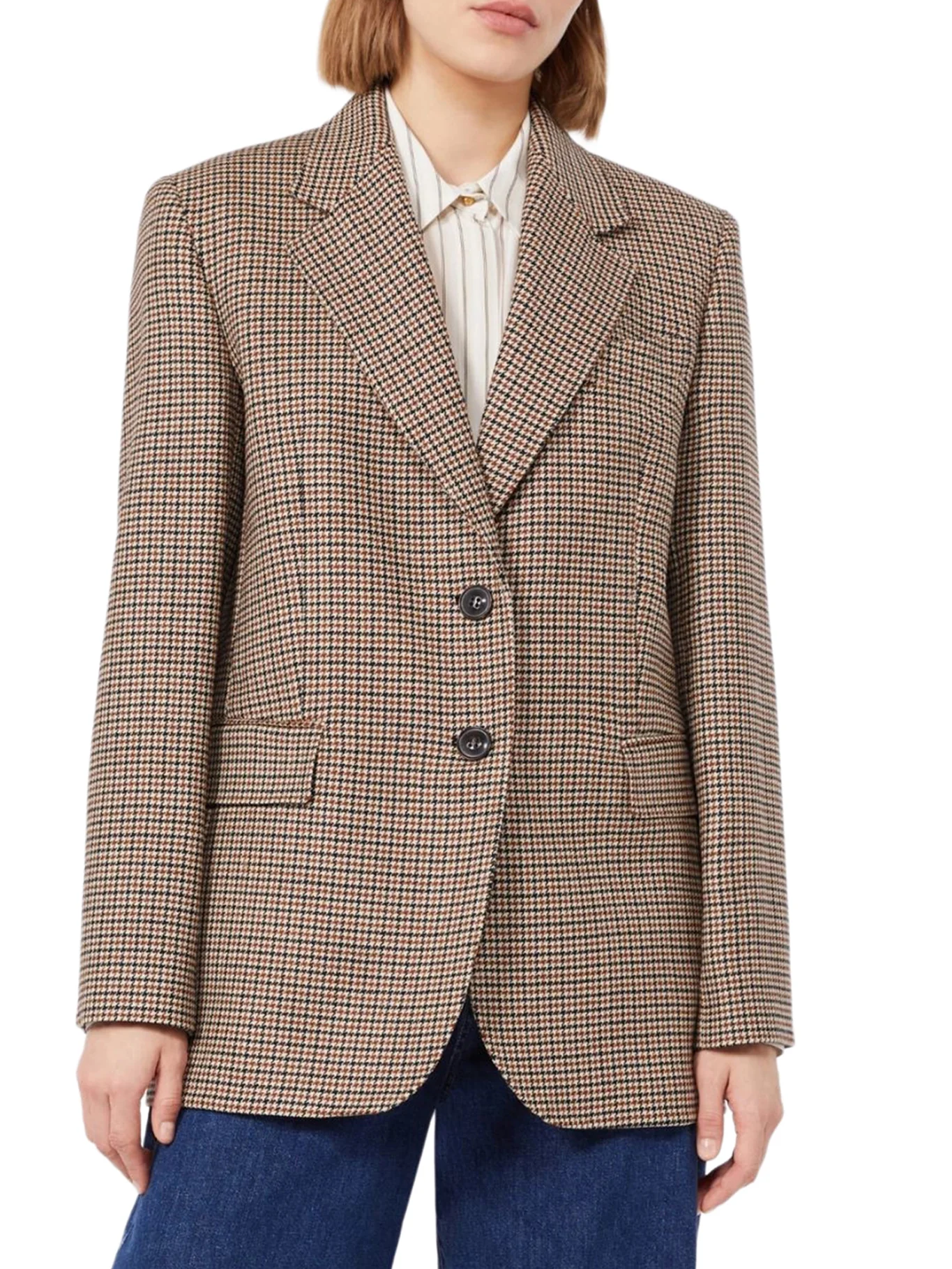 SINGLE-BREASTED YARN-DYED WOOL BLAZER - Image 3