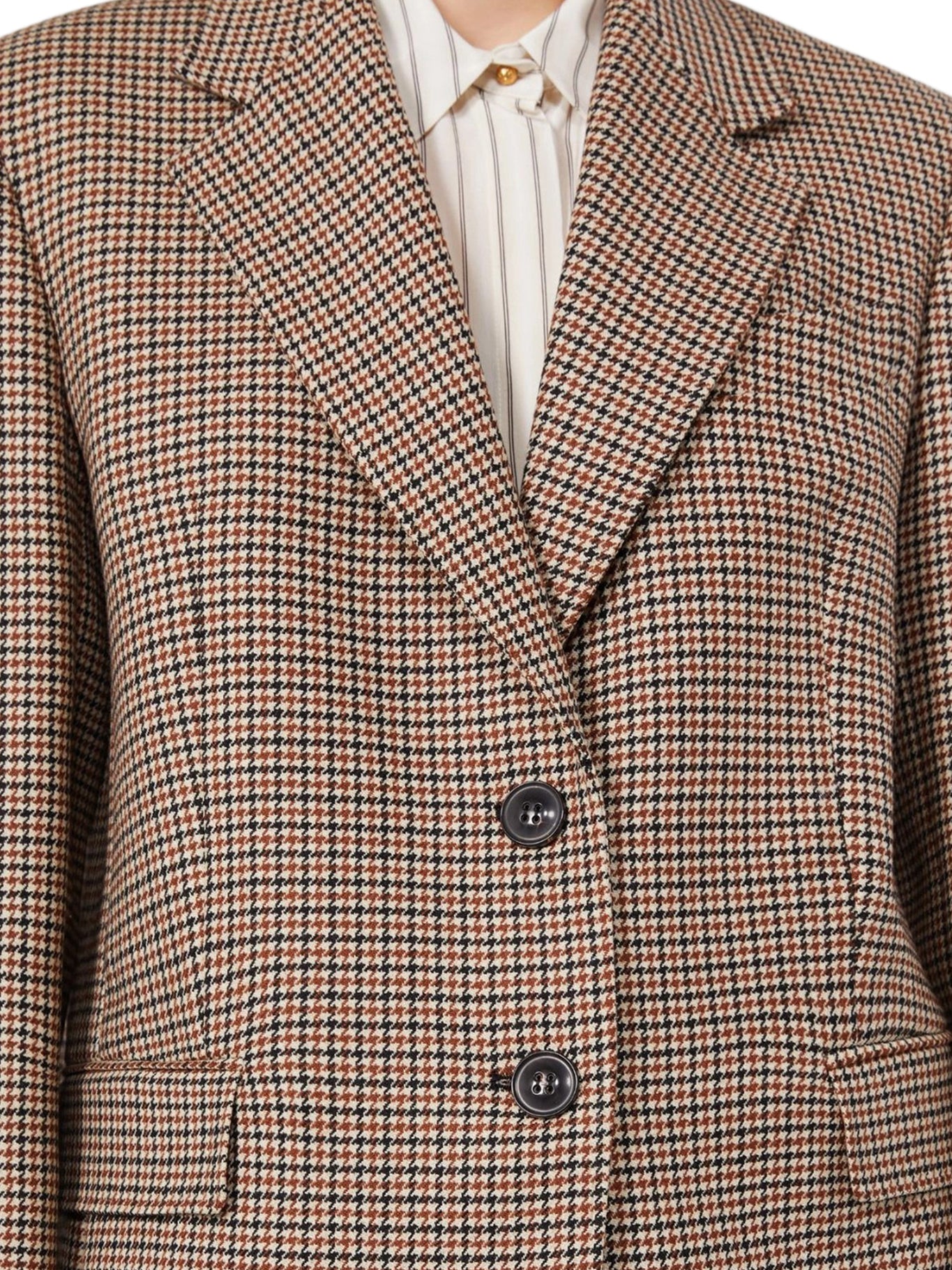 SINGLE-BREASTED YARN-DYED WOOL BLAZER - Image 5