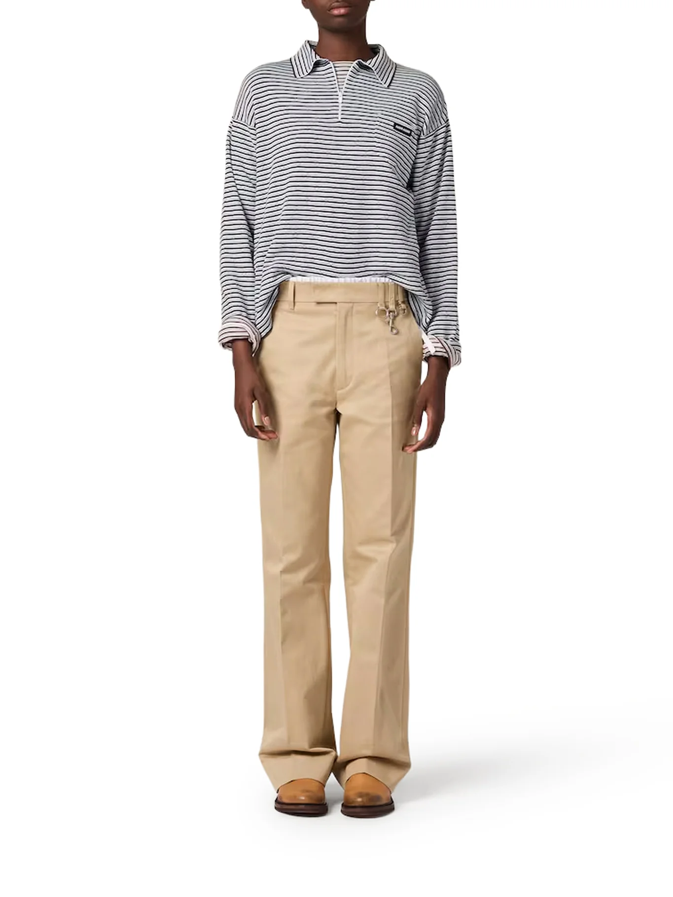 COTTON, CASHMERE AND SILK POLO SHIRT - Image 2