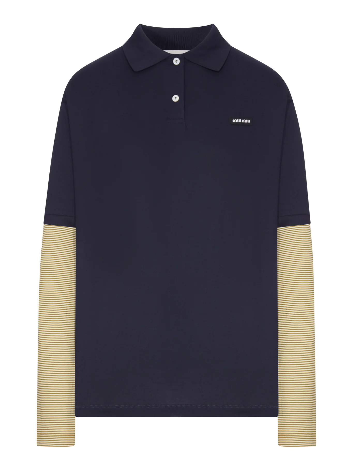 COTTON JERSEY LAYERING POLO SHIRT