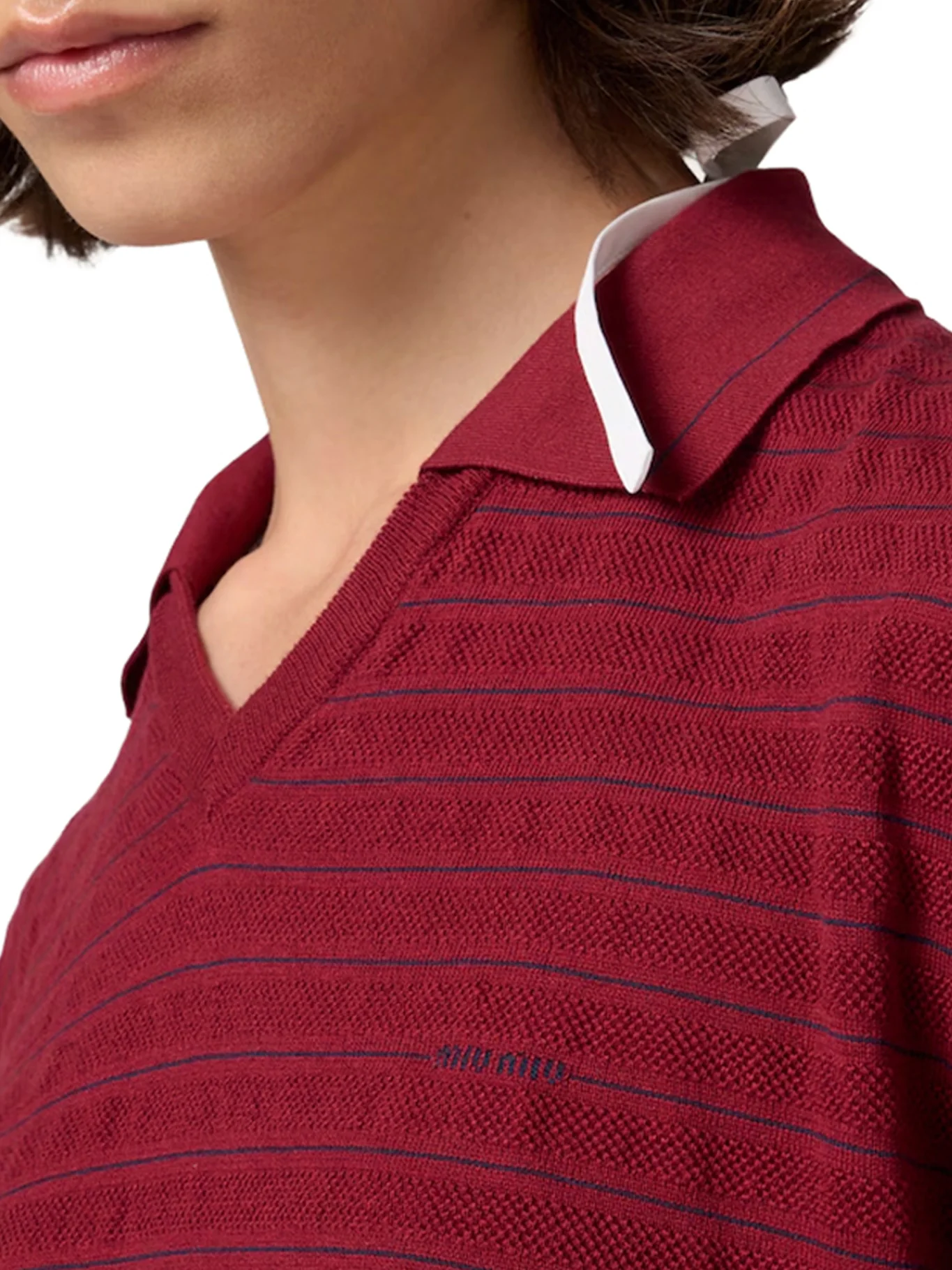 V-NECK COTTON SWEATER - Image 5