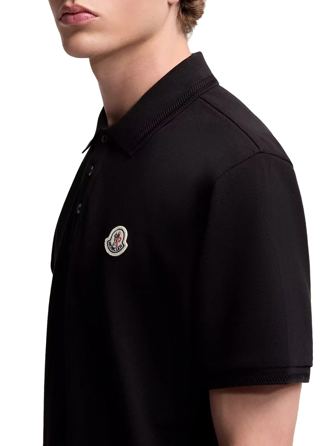 COTTON PIQUET POLO SHIRT WITH LOGO PATCH - Image 5