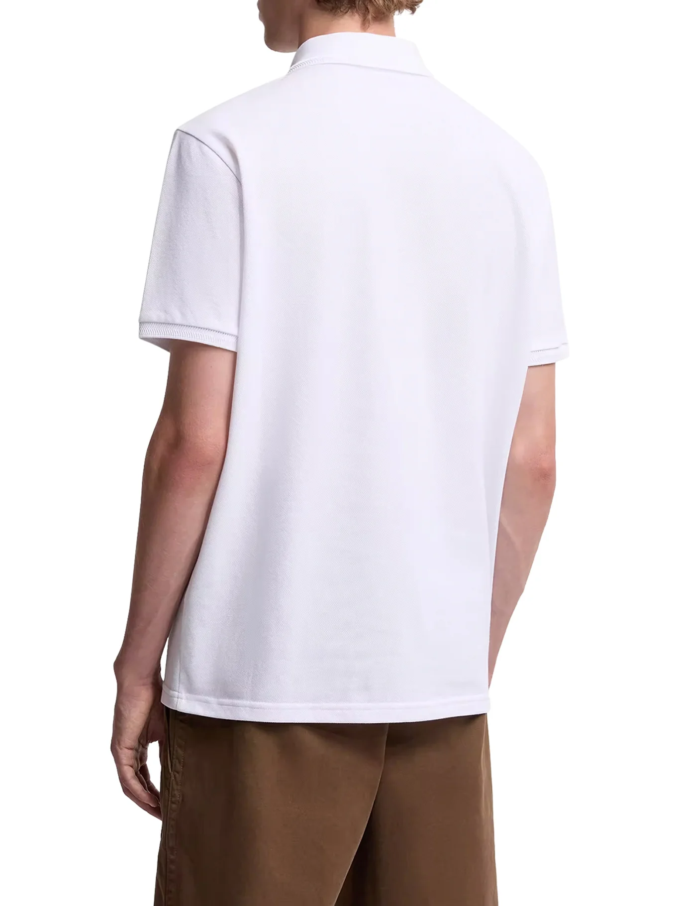 COTTON PIQUET POLO SHIRT WITH LOGO PATCH - Image 4
