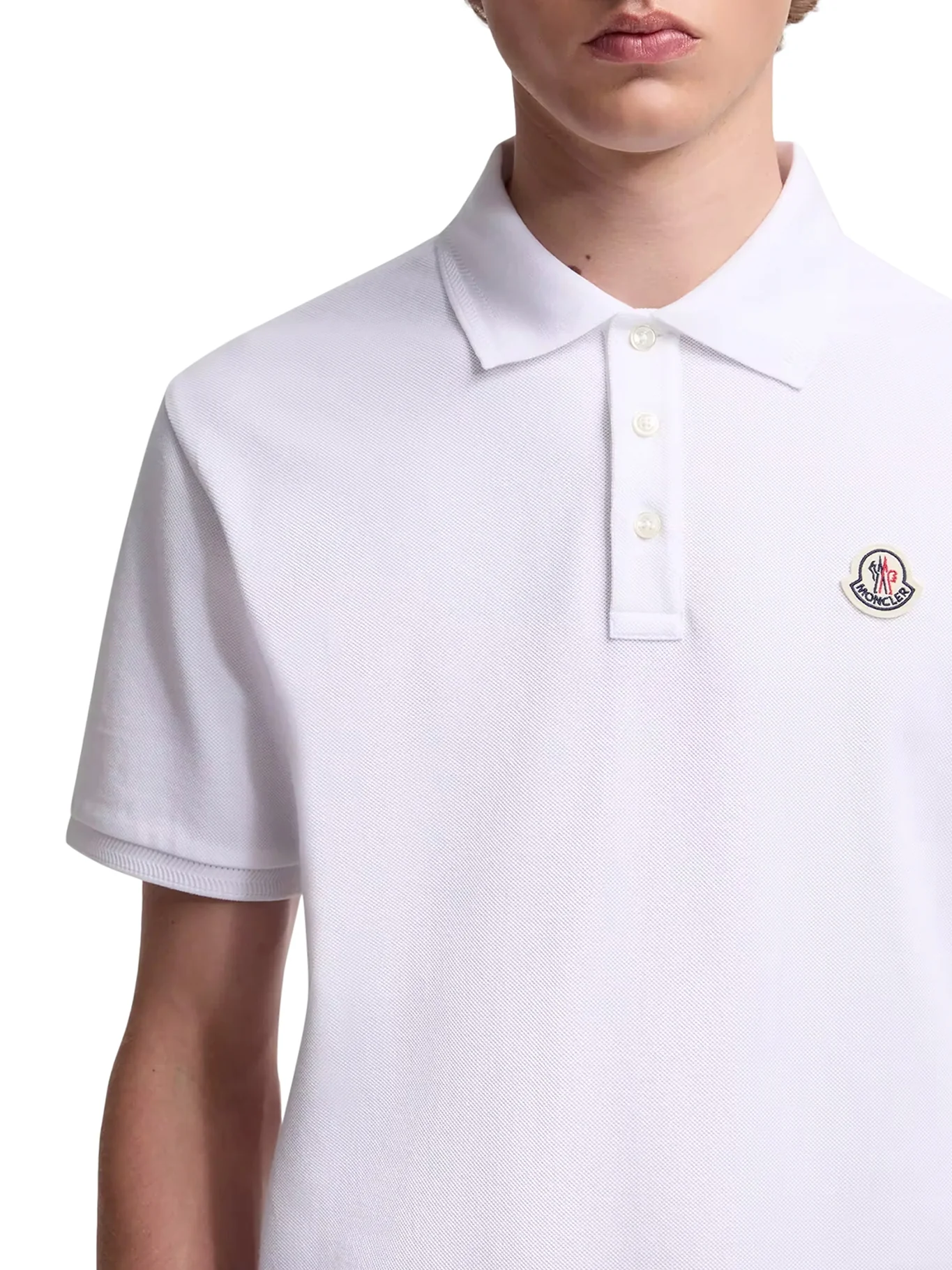 COTTON PIQUET POLO SHIRT WITH LOGO PATCH - Image 5