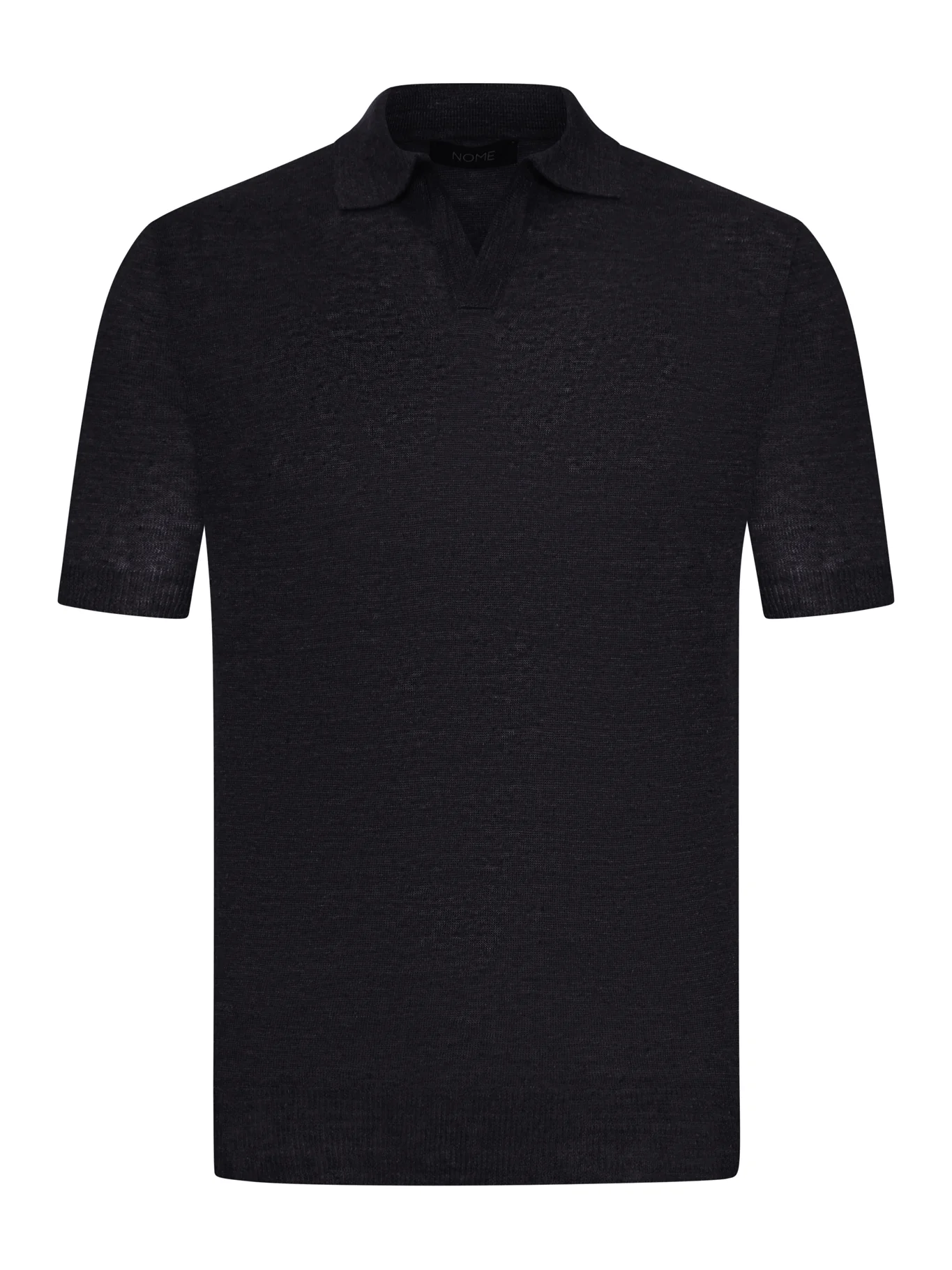 SHORT-SLEEVED LINEN POLO SHIRT