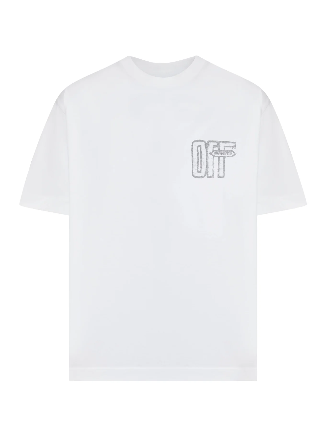 T-SHIRT WITH LOGO AND ARROW SKETCH PRINT