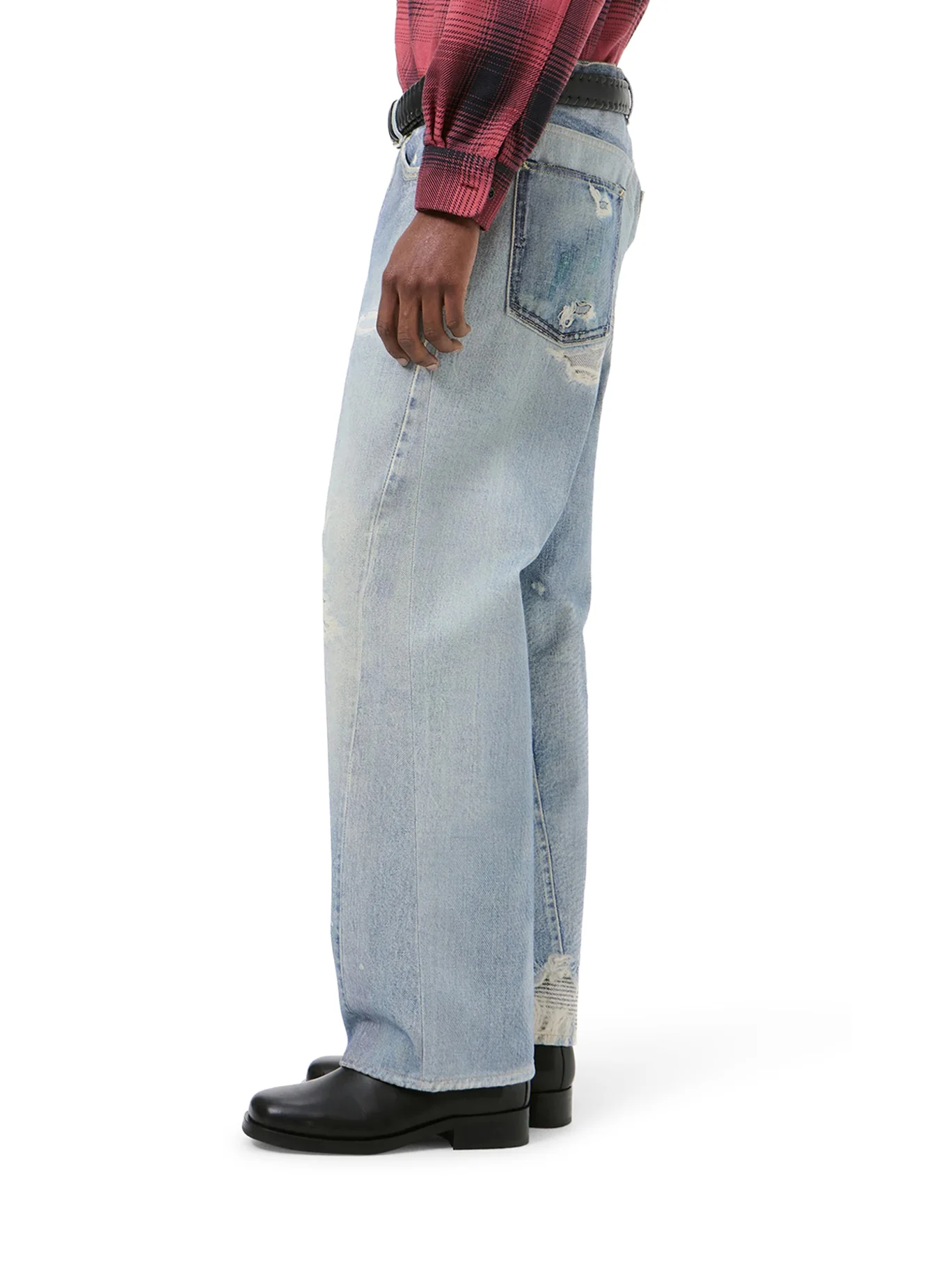 THIRD CUT COTTON JEANS WITH DIGITAL PRINT - Image 5