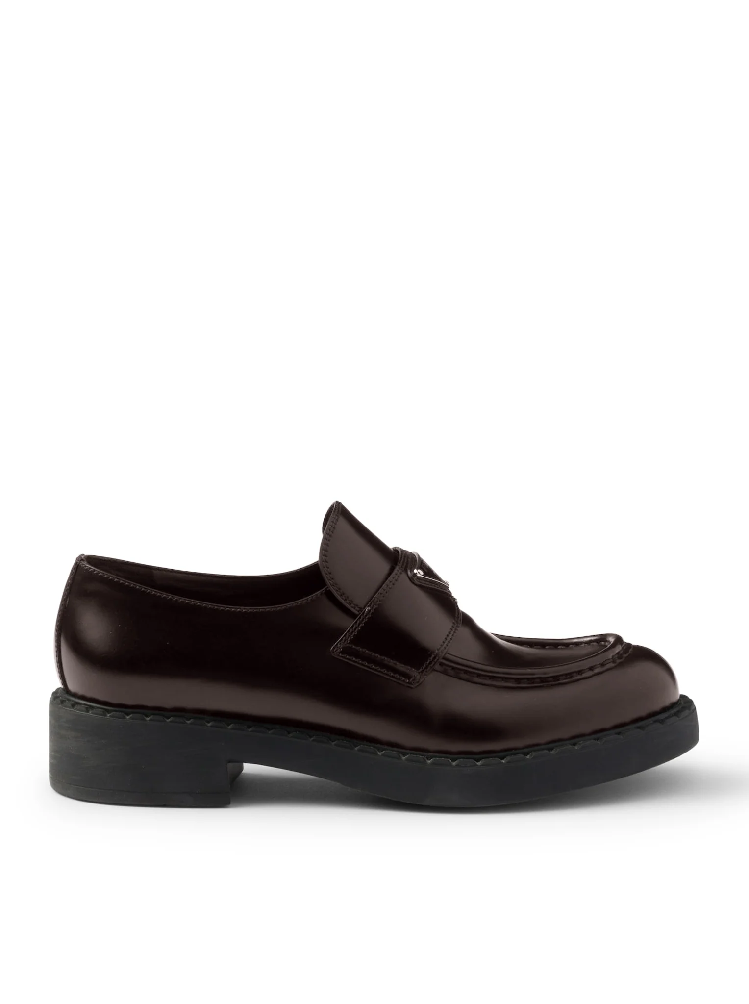 BRUSHED LEATHER LOAFERS WITH LOGO