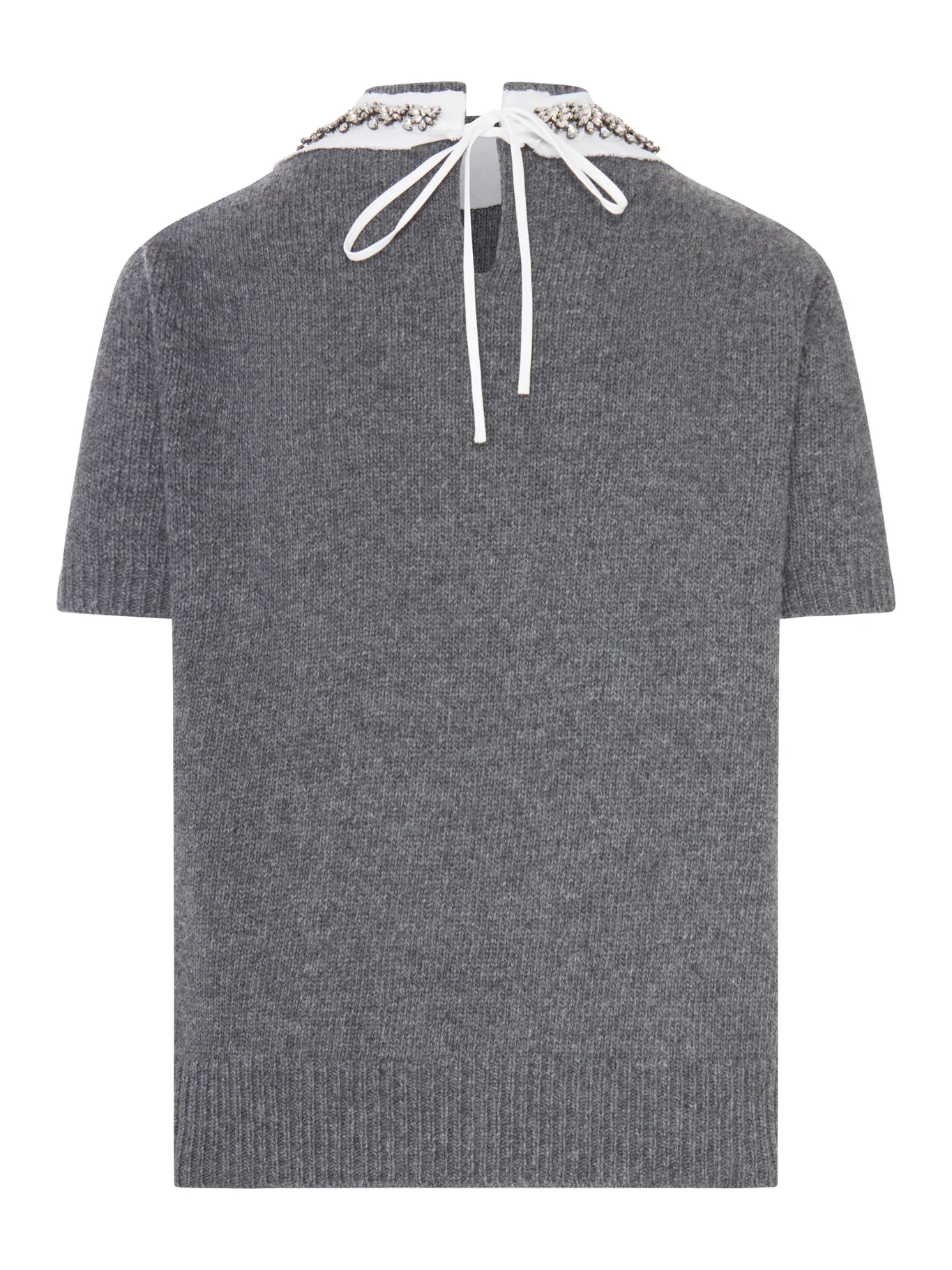 CASHMERE SWEATER WITH JEWEL NECKLINE - Image 2