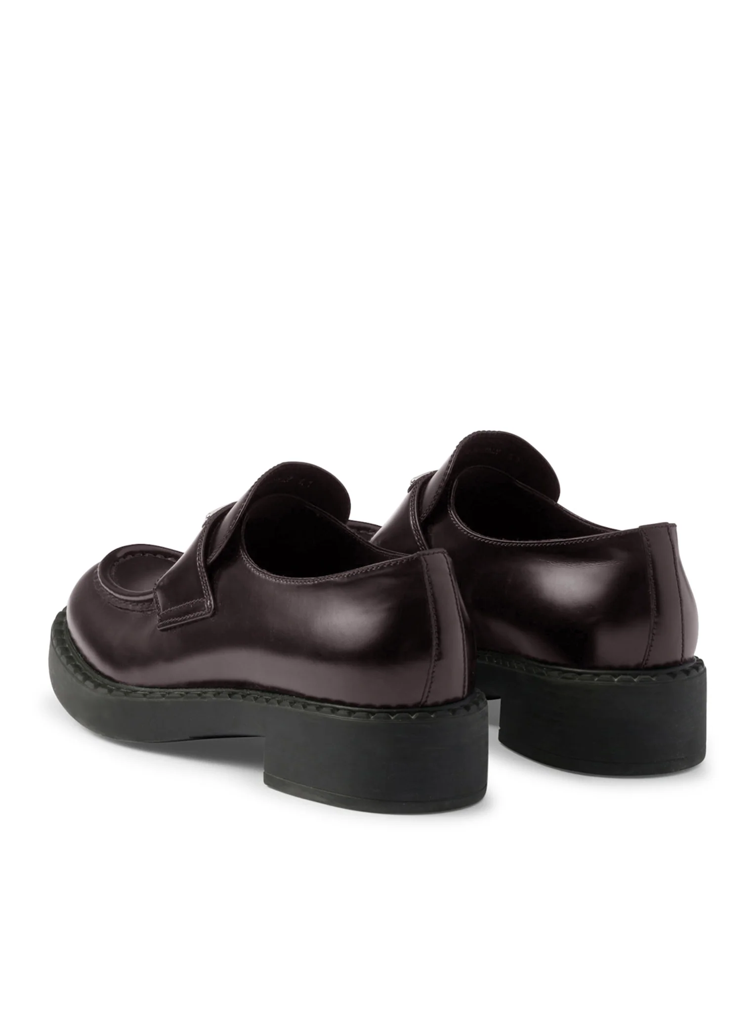 CHOCOLATE BRUSHED LEATHER LOAFERS - Image 3